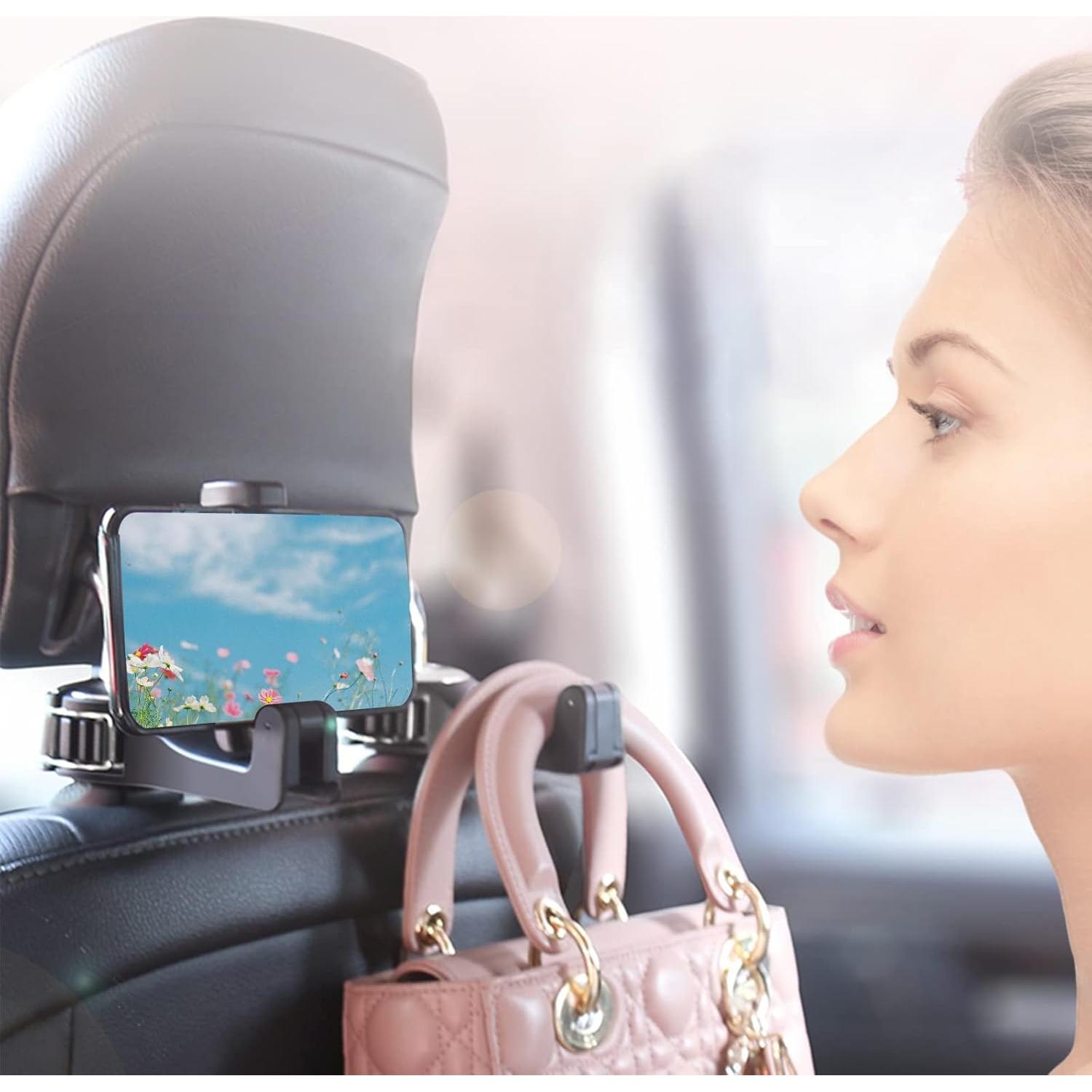 Gancho para Reposacabezas de Coche SCOVVORD 2 en 1 Plata