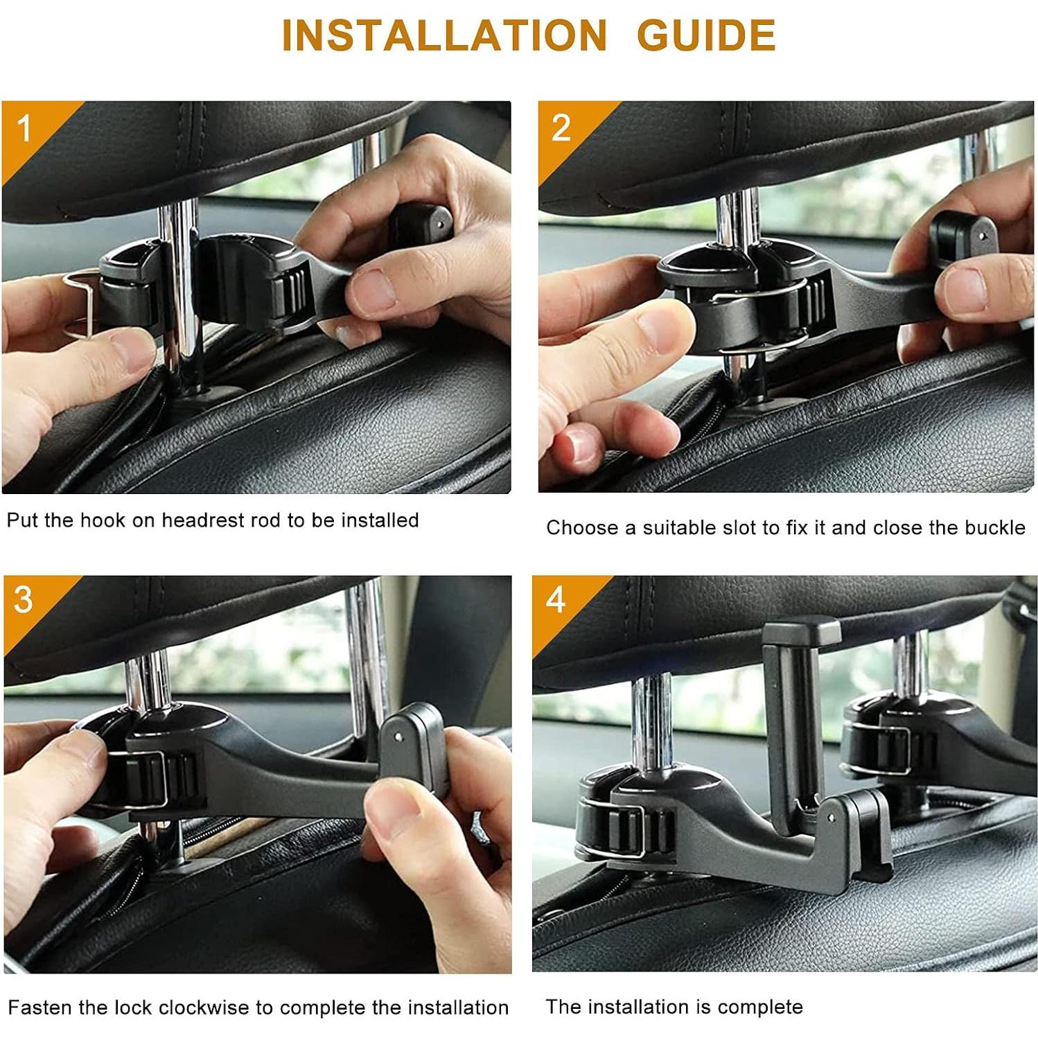 Gancho para Reposacabezas de Coche SCOVVORD 2 en 1 Plata