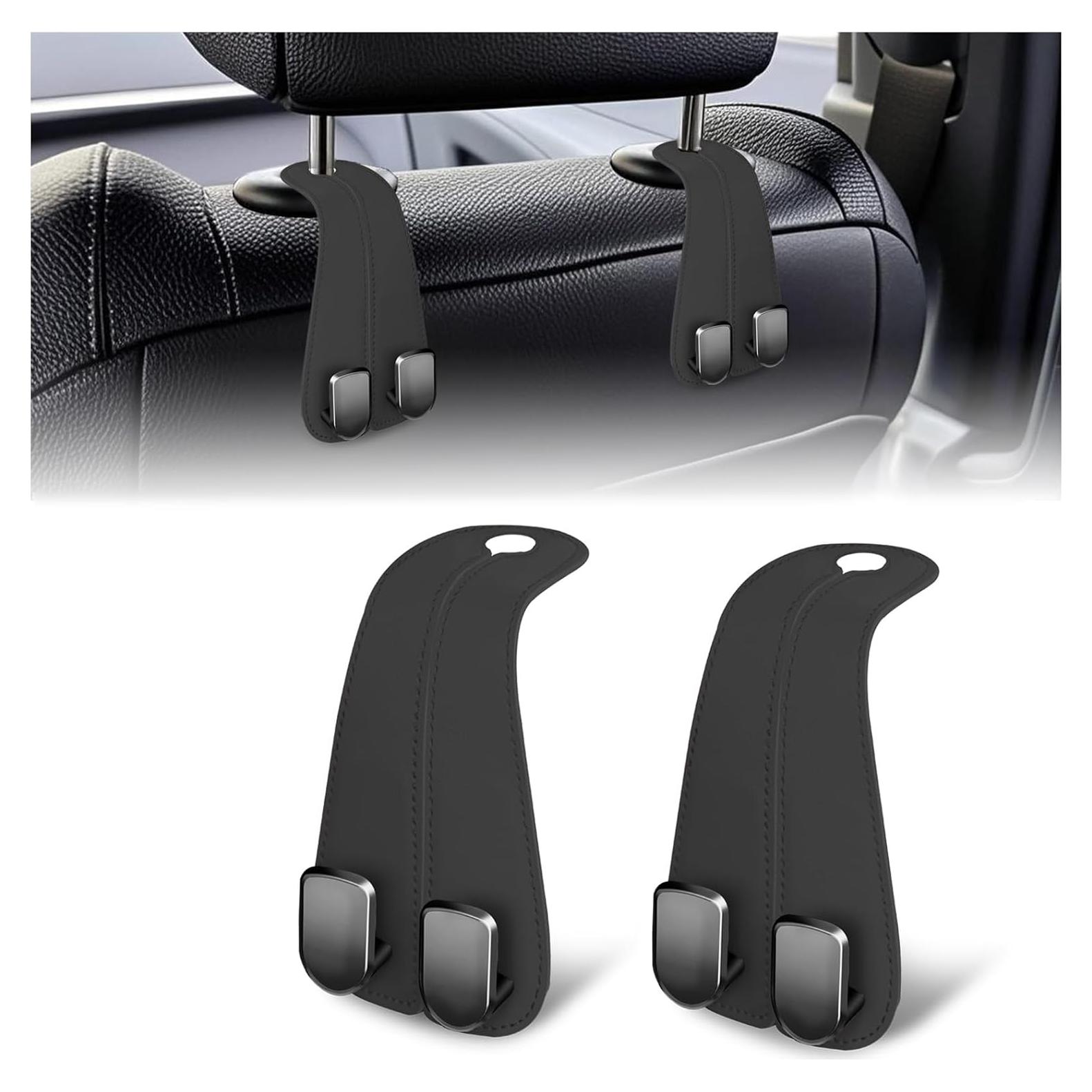 Ganchos para Reposacabezas de Coche CHOSMOYI - 2 Unidades Negro