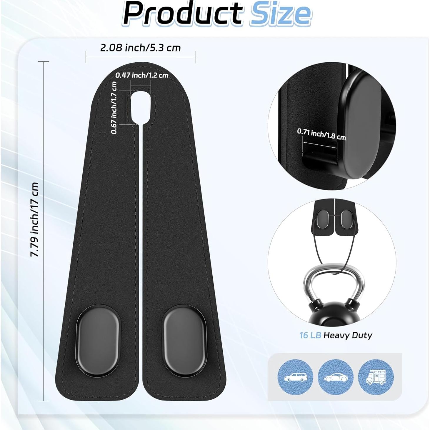 Ganchos para Reposacabezas de Automóvil Fitnice - Paquete de 2