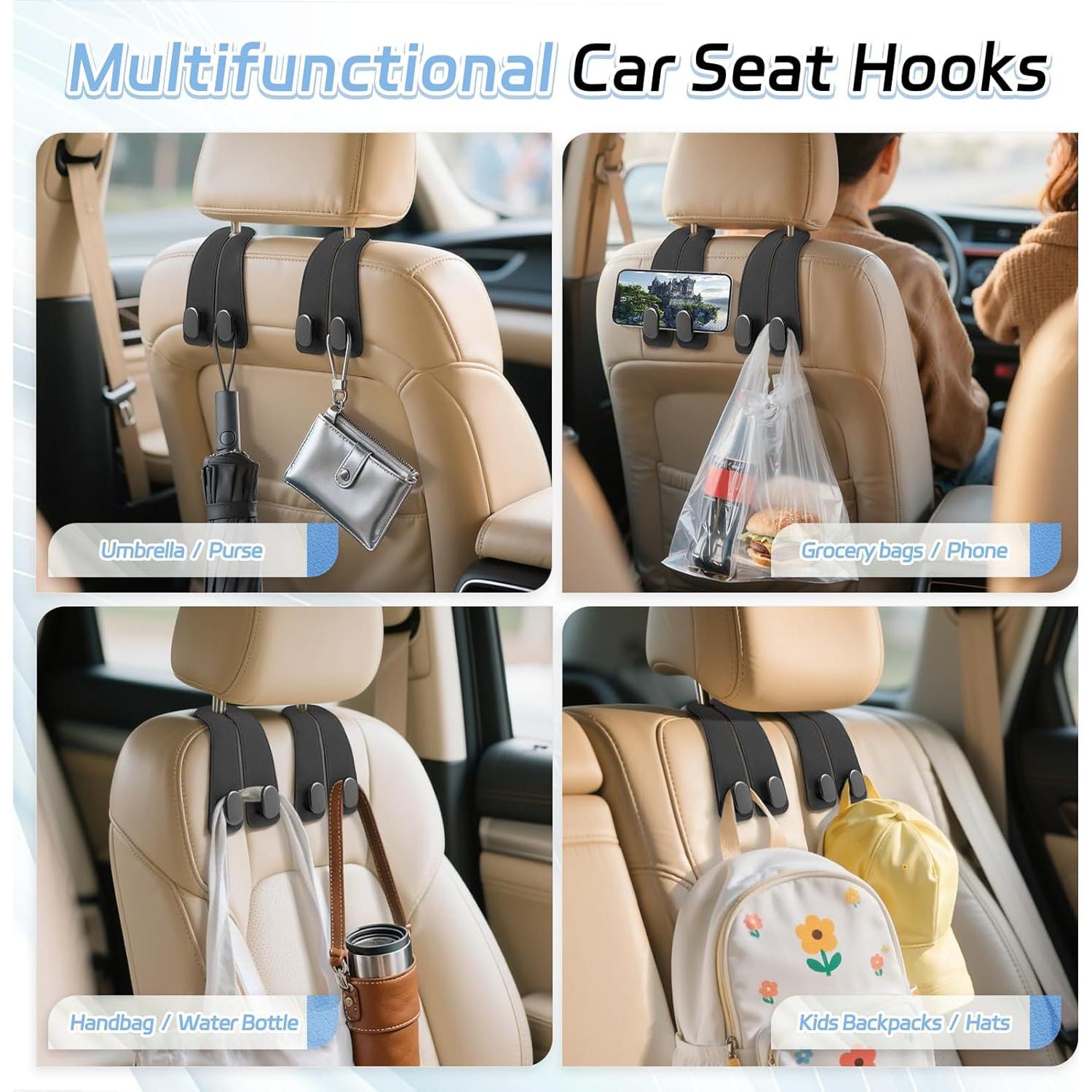 Ganchos para Reposacabezas de Automóvil Fitnice - Paquete de 2