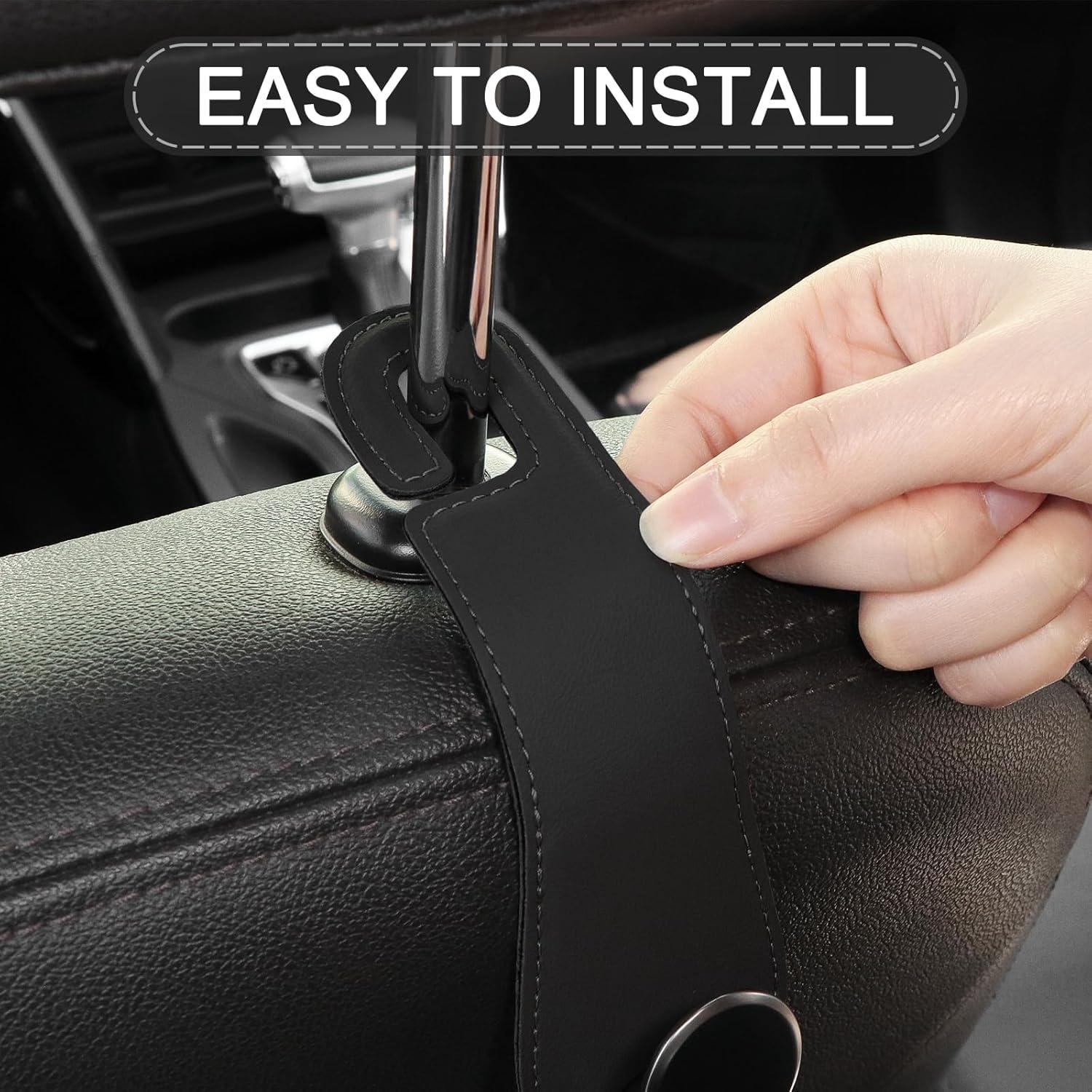 Gancho de Almacenamiento para Asiento de Coche JESTOP 2 PCS Negro