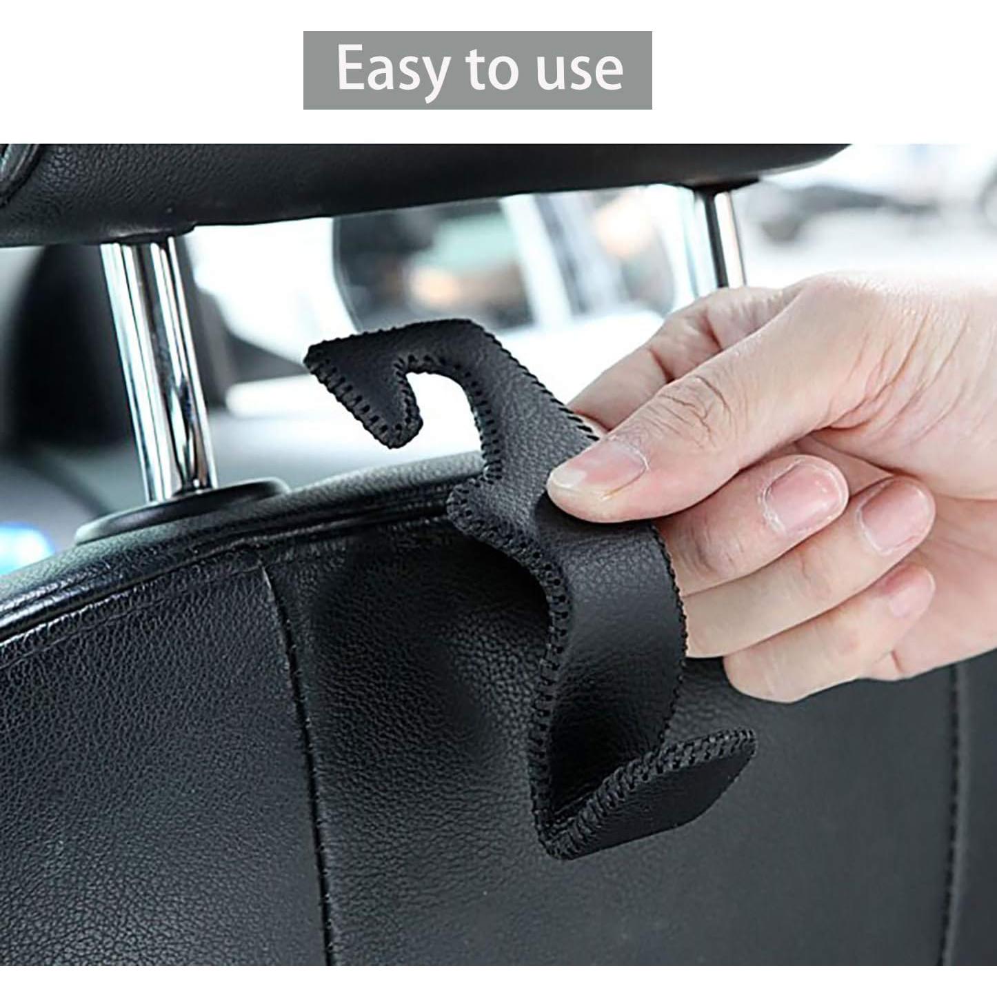 Ganchos para Reposacabezas AMVOYOA Beige - 2 Unidades de Cuero