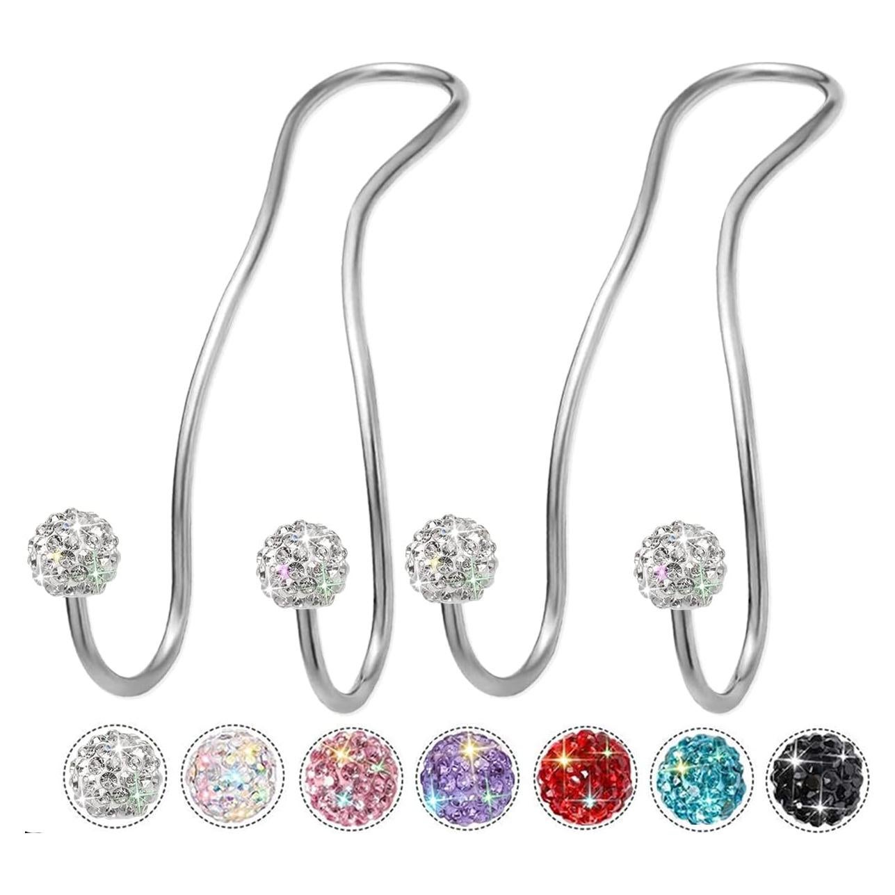 Ganchos Brillantes para Asiento de Auto MTGOCHA - 2 Unidades Plata