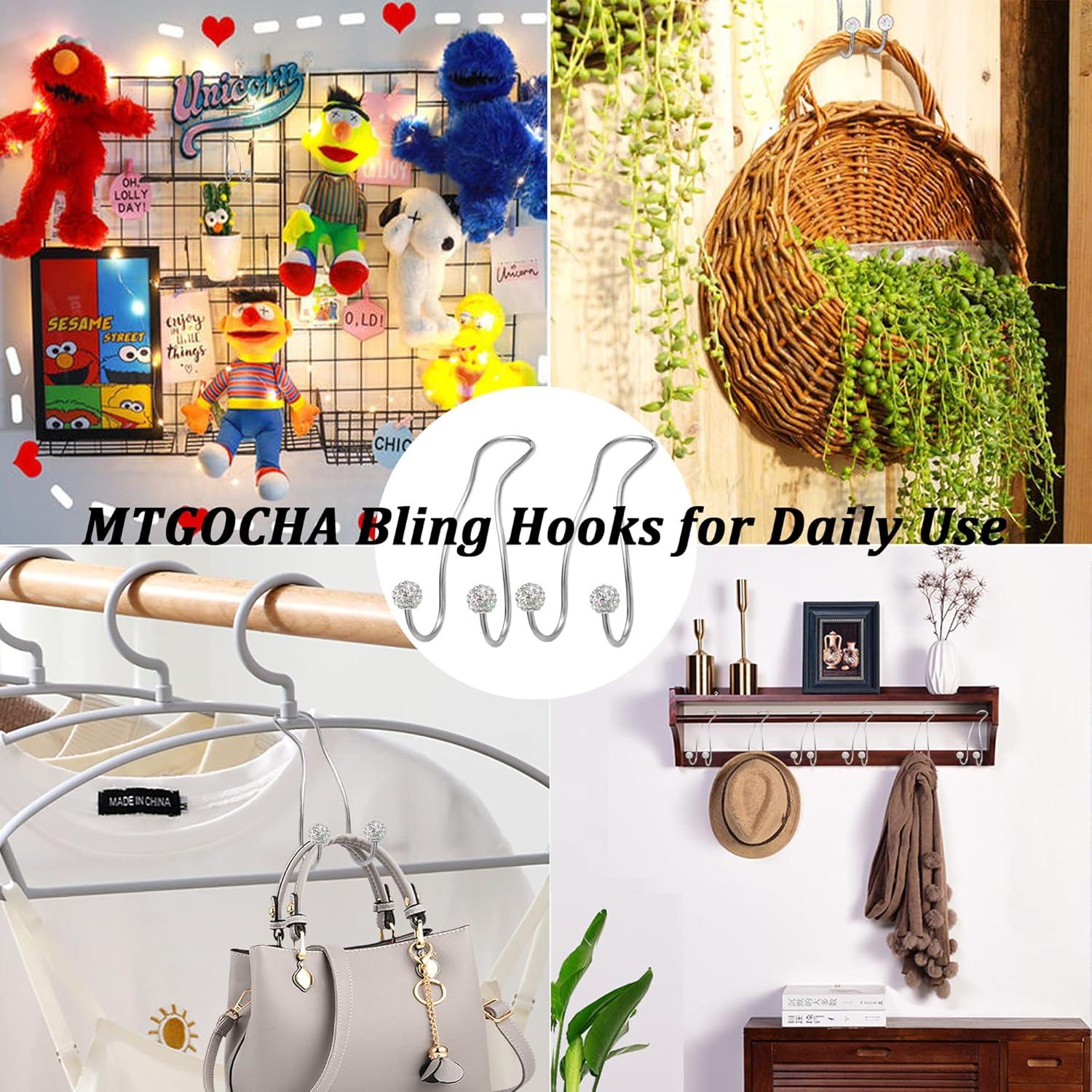 Ganchos Brillantes para Asiento de Auto MTGOCHA - 2 Unidades Plata