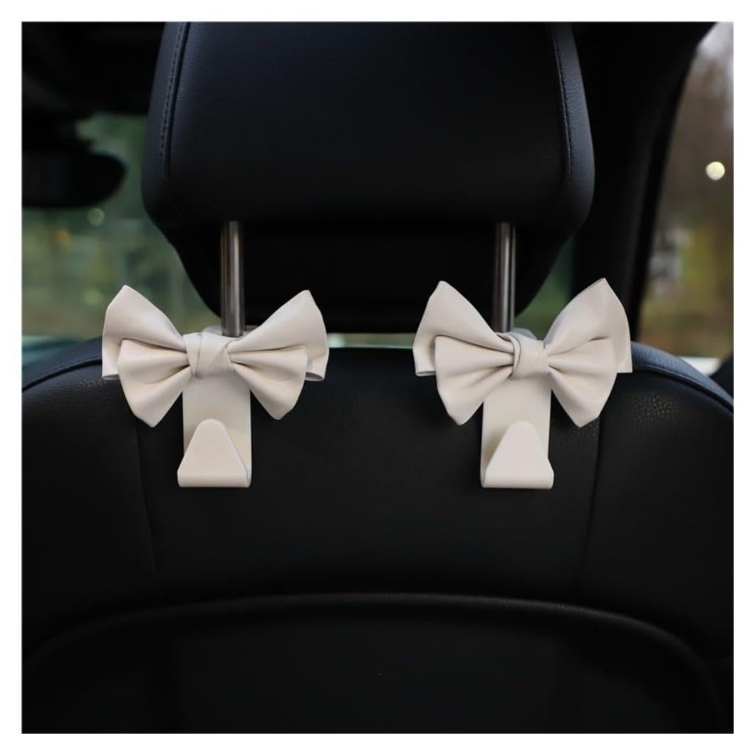Ganchos para Bolsos de Auto BVGACI - 2 Piezas Blanco PVC