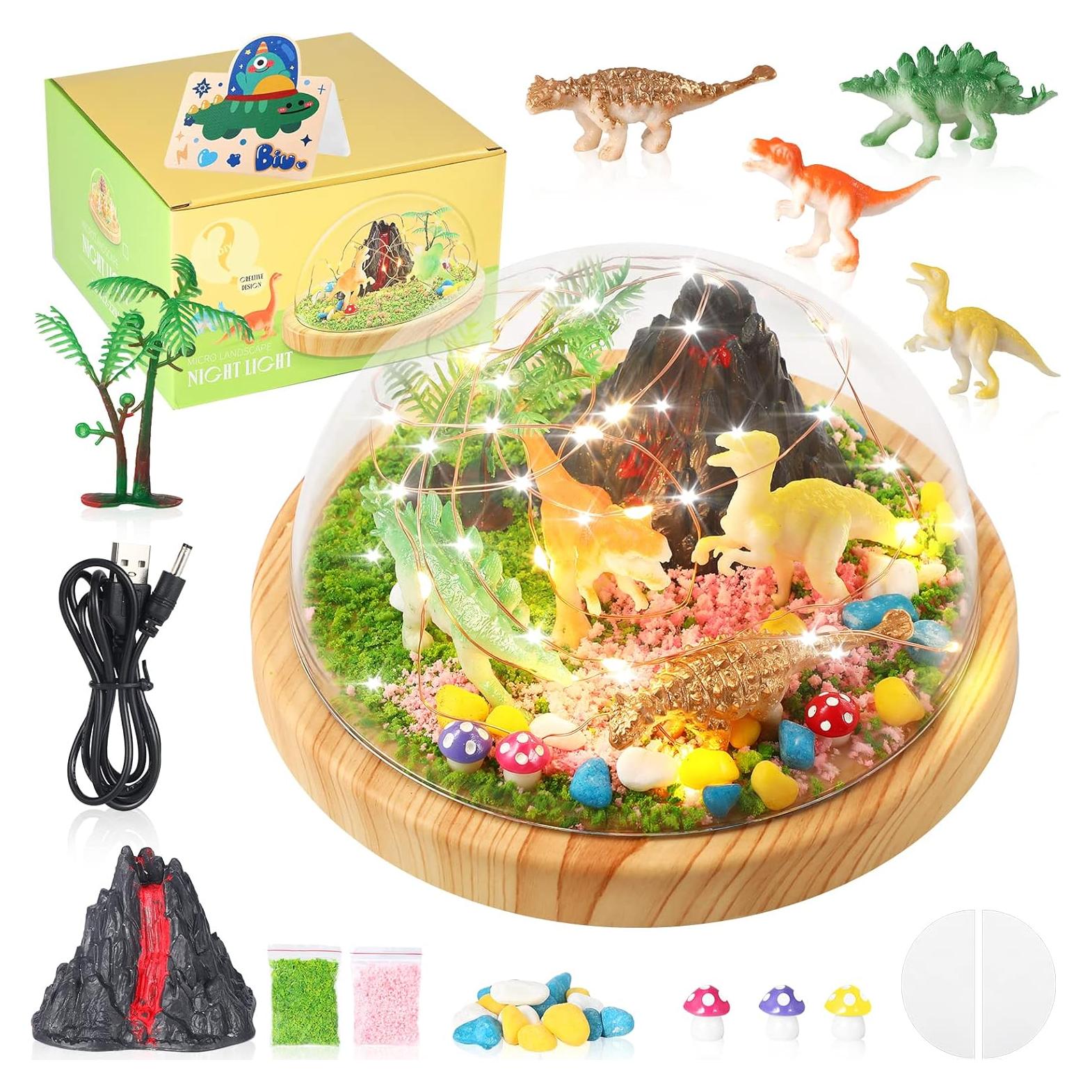 Luz Nocturna DIY Dinosaurio Laclun Kit Artesanía 4-10 Años