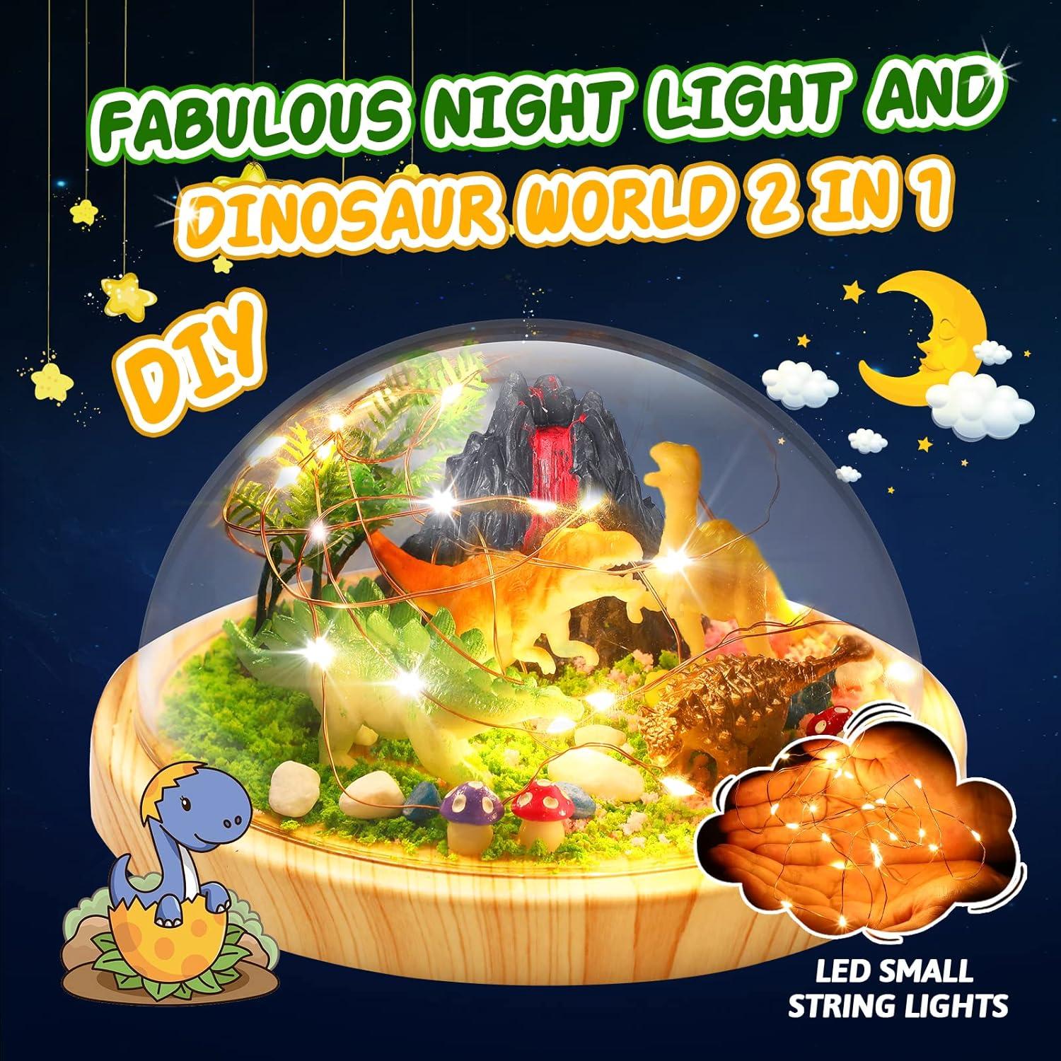 Luz Nocturna DIY Dinosaurio Laclun Kit Artesanía 4-10 Años