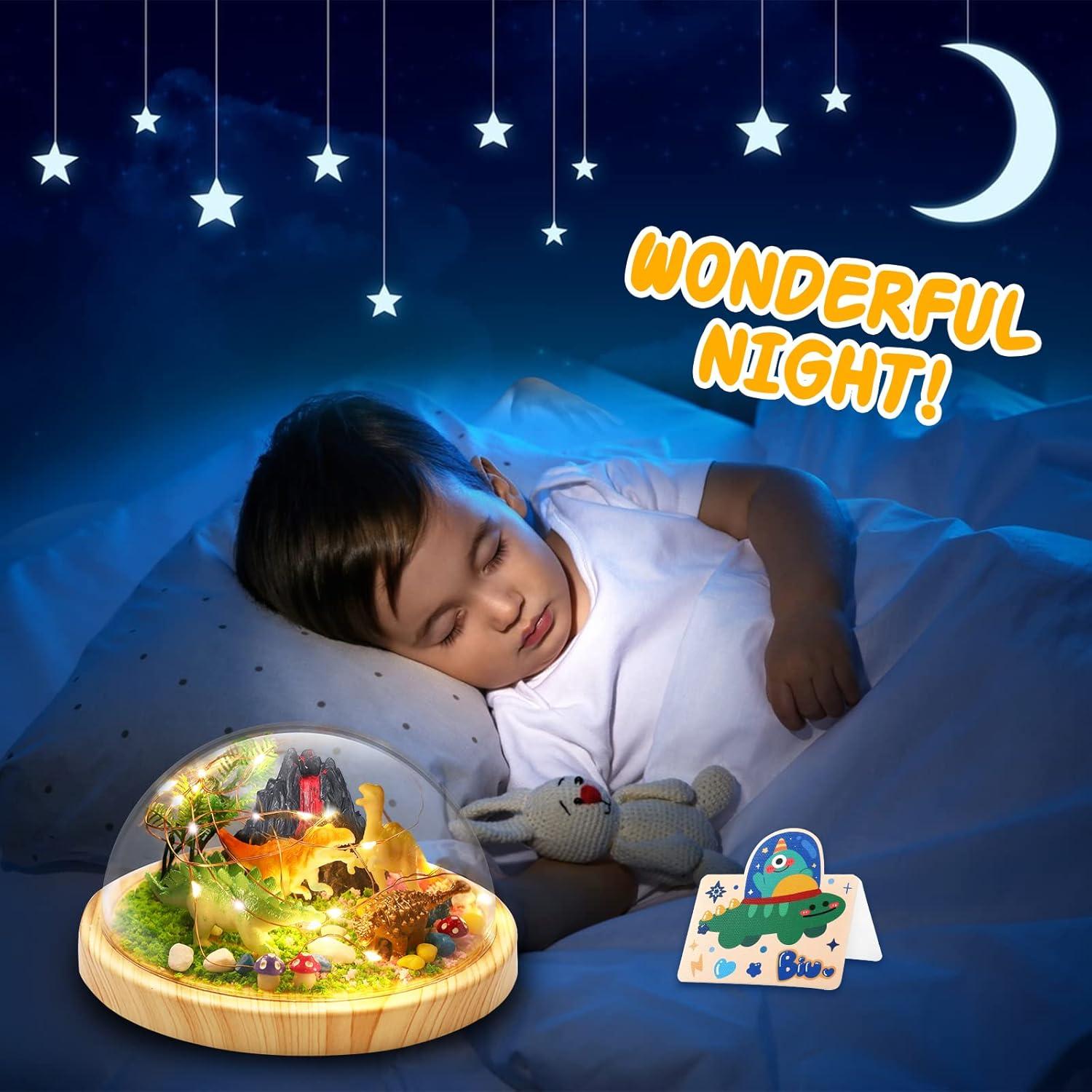 Luz Nocturna DIY Dinosaurio Laclun Kit Artesanía 4-10 Años