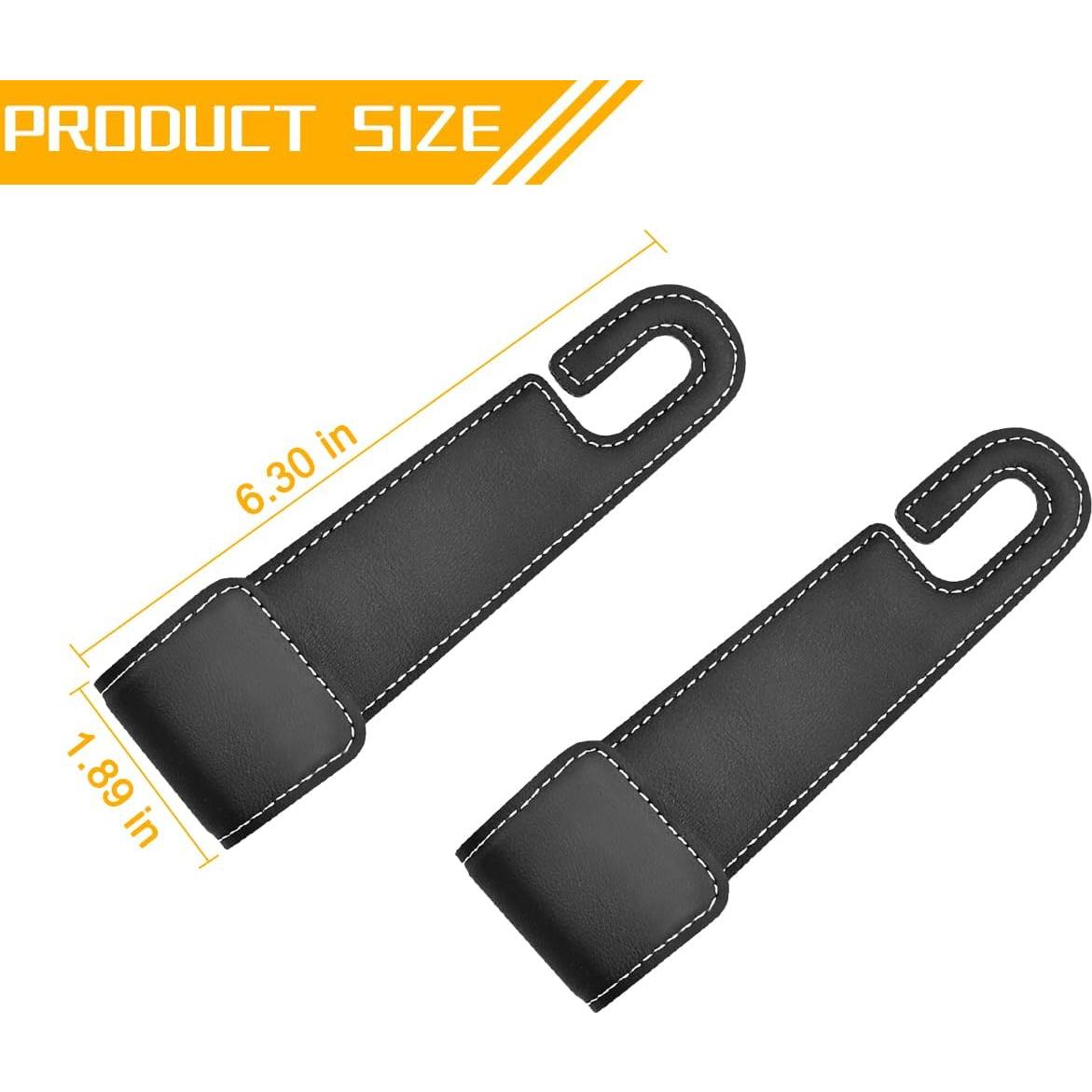 Gancho de Reposacabezas de Asiento de Coche KHGUZ - 2 Piezas Negro