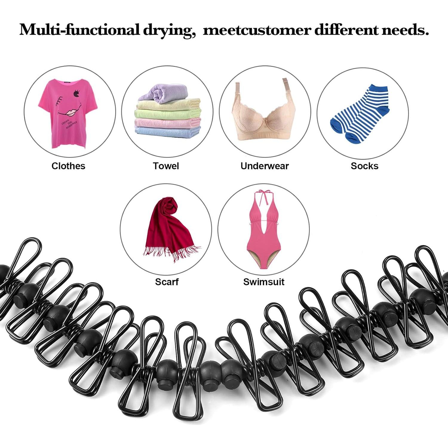 Cuerda de Viaje Retráctil HAWATOUR 3.05m con 12 Pinzas