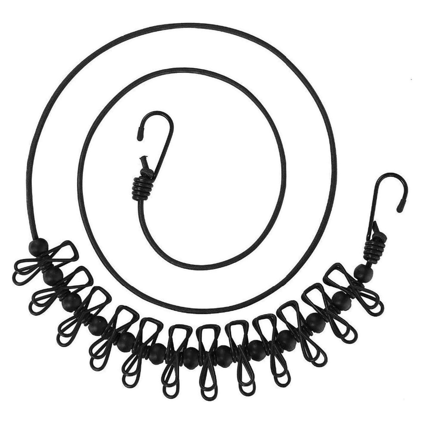 Cuerda de Ropa Portátil Newraturner 3.66m con 12 Pinzas