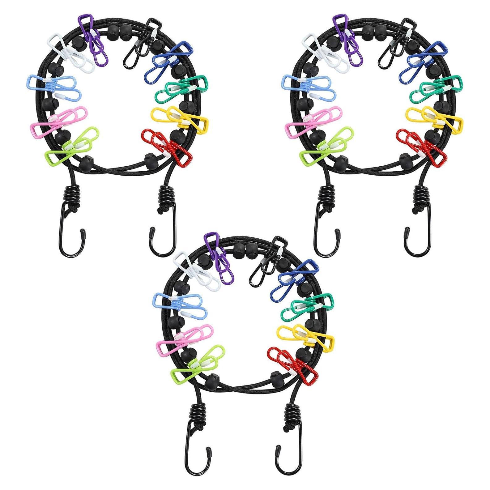 Cuerda de Ropa de Viaje KAYALIKES 3 Paquetes Elástica