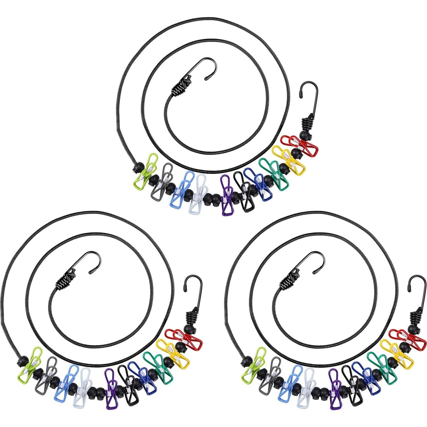 Cuerda de Ropa de Viaje KAYALIKES 3 Paquetes Elástica