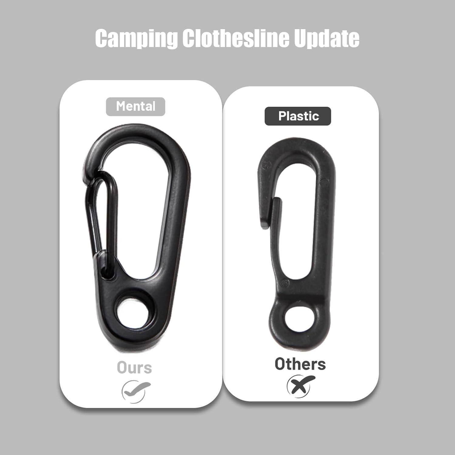 Cuerda de Tendedero Portátil Caudblor 10m Ajustable Nylon Azul