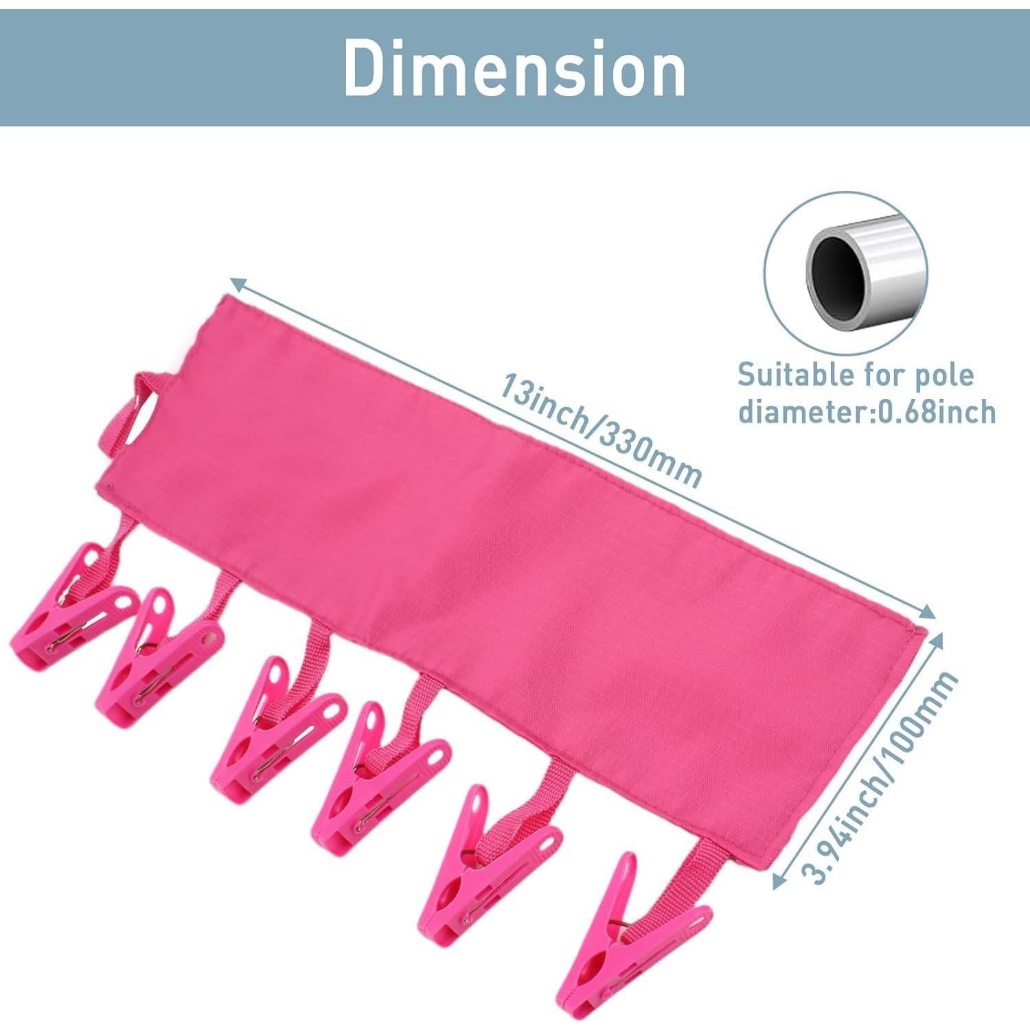 Perchas de viaje TamBee plegables con 6 clips - 3 unidades