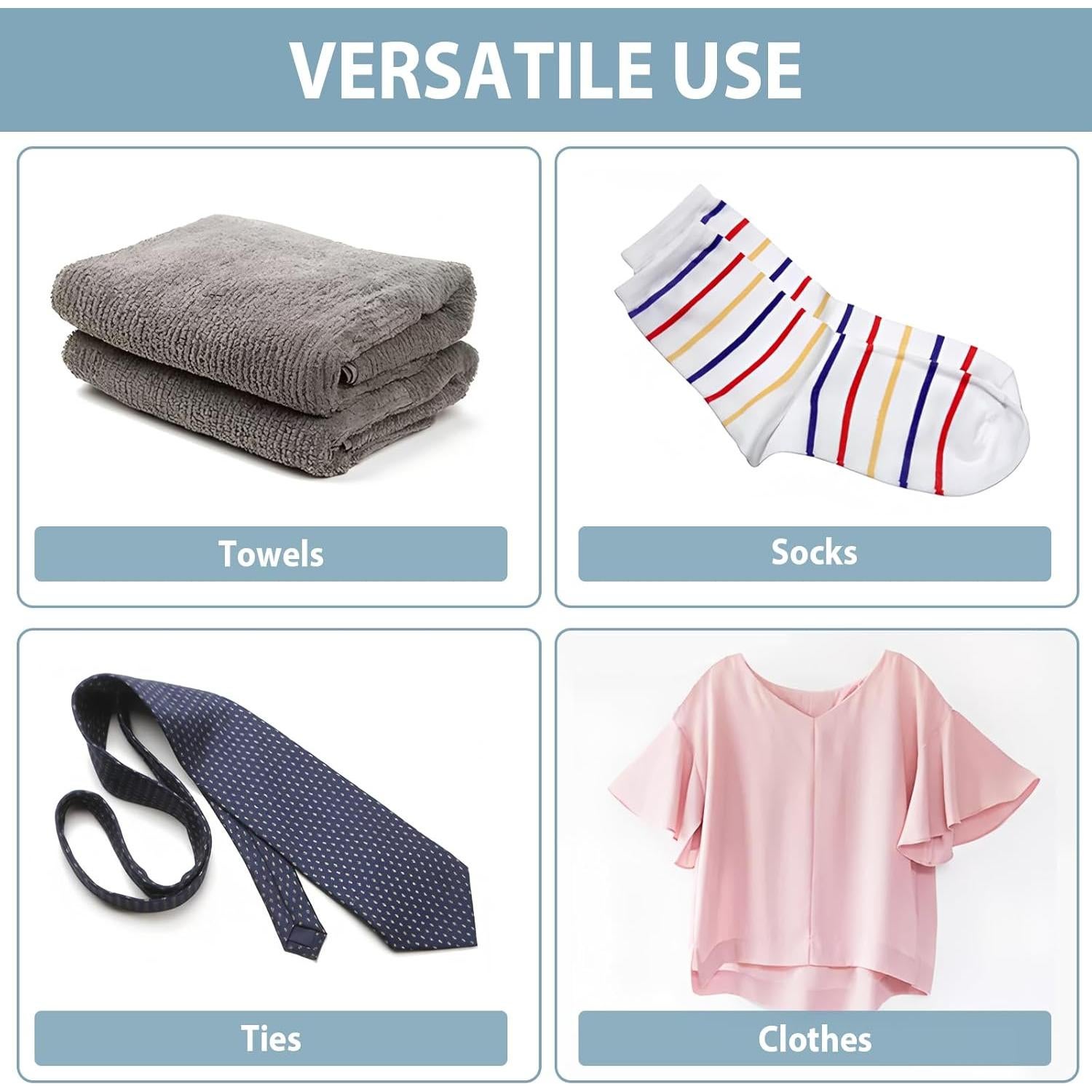 Perchas de viaje TamBee plegables con 6 clips - 3 unidades