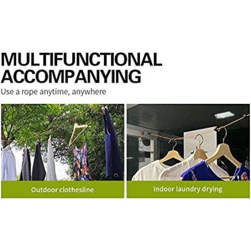 Cuerda de Tendedero Portátil CenYouful 10m con 20 Pinzas
