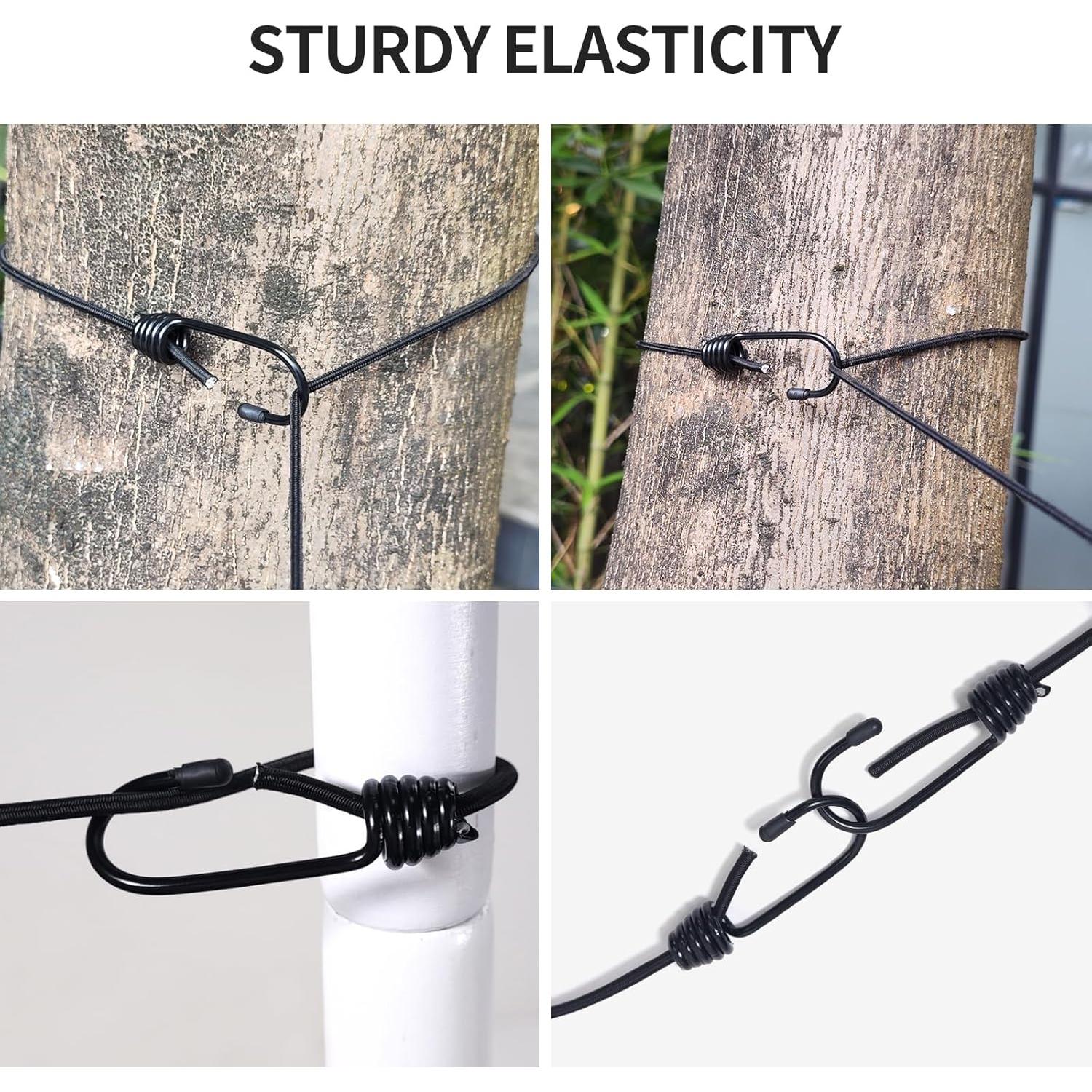 Cuerda de Ropa Portátil HFZRZFH Ajustable 1.5m-3.7m con Clips