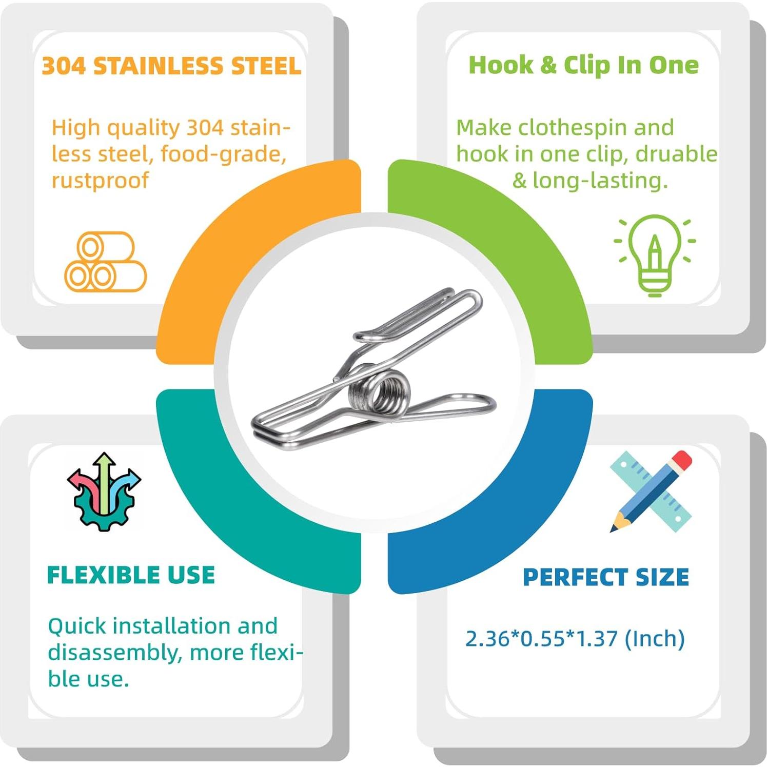 Cuerda de Viaje INSFITY con Clips Antideslizantes 1.8-3.6m