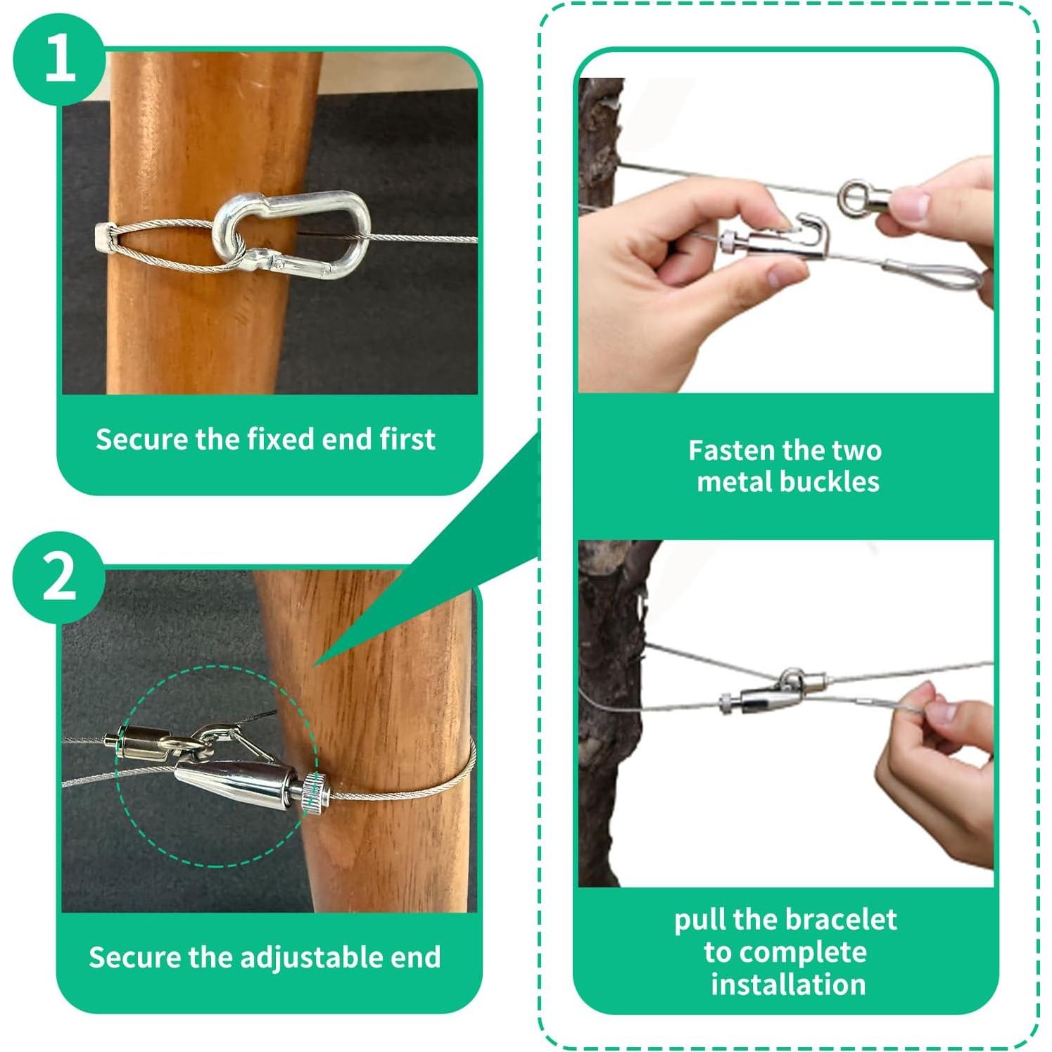 Cuerda de Ropa Portátil AIFOTO 3-12 pies Ajustable 30 lbs