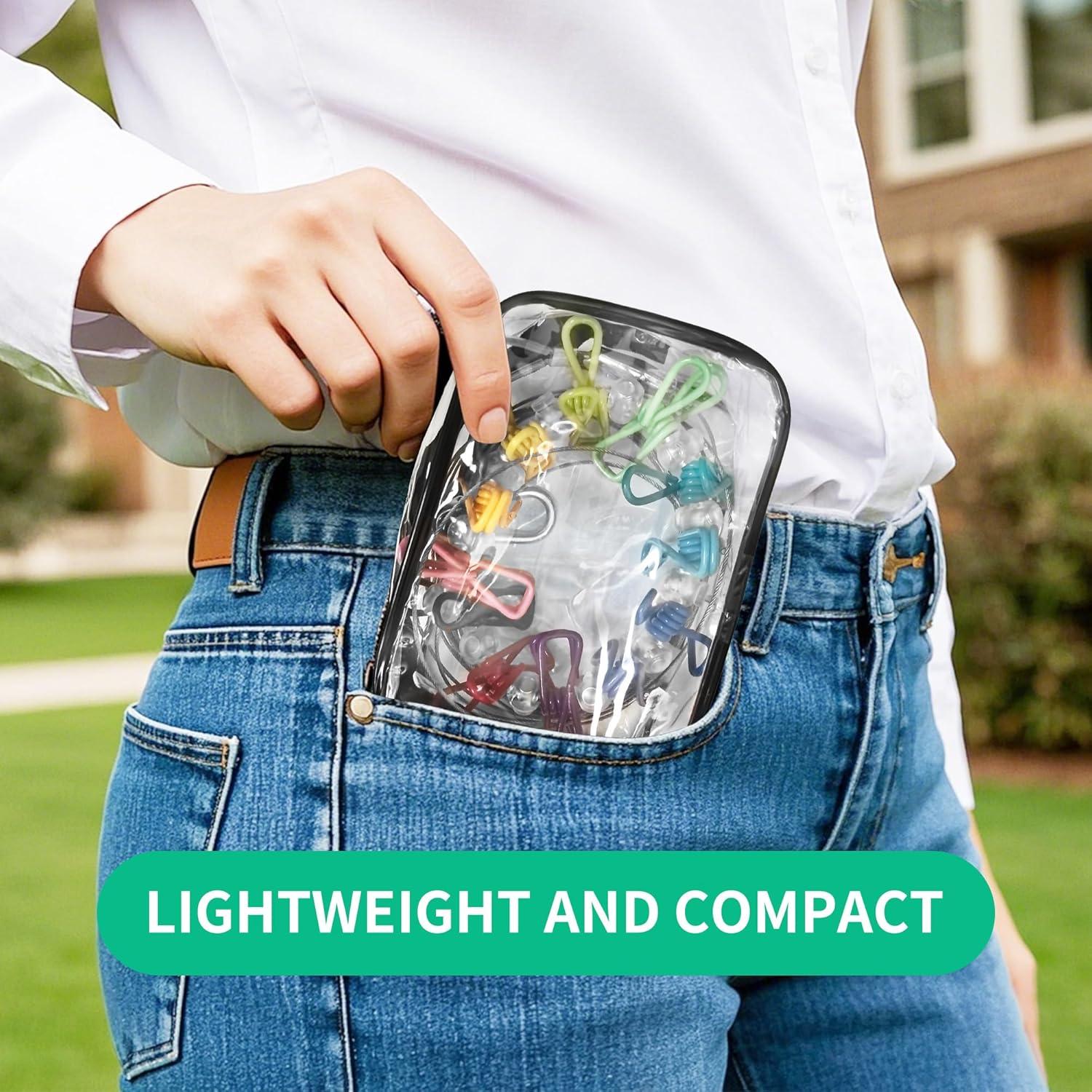 Cuerda de Ropa Portátil AIFOTO 3-12 pies Ajustable 30 lbs