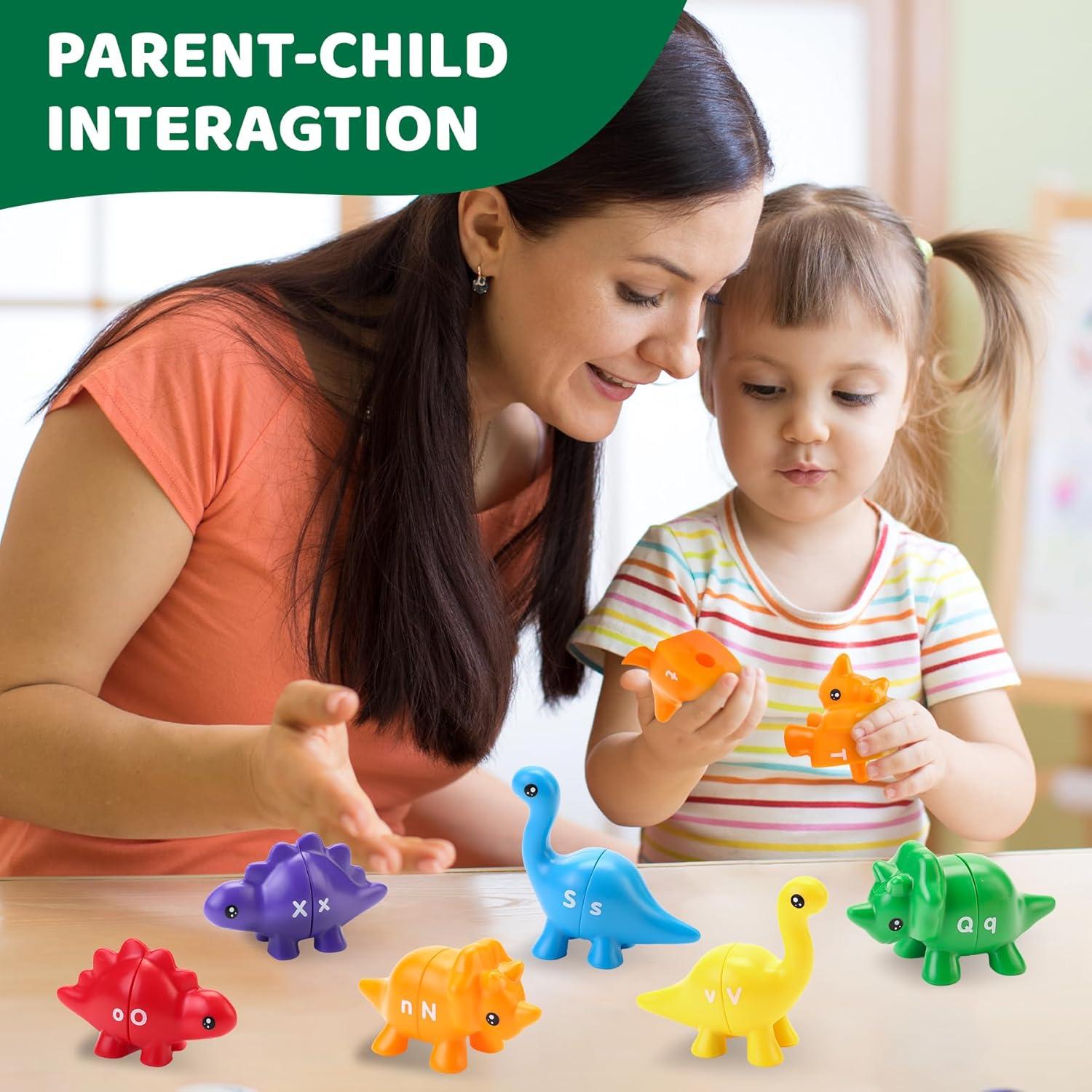 Juguete Educativo Dinosaurio Montessori 26 Piezas ABC