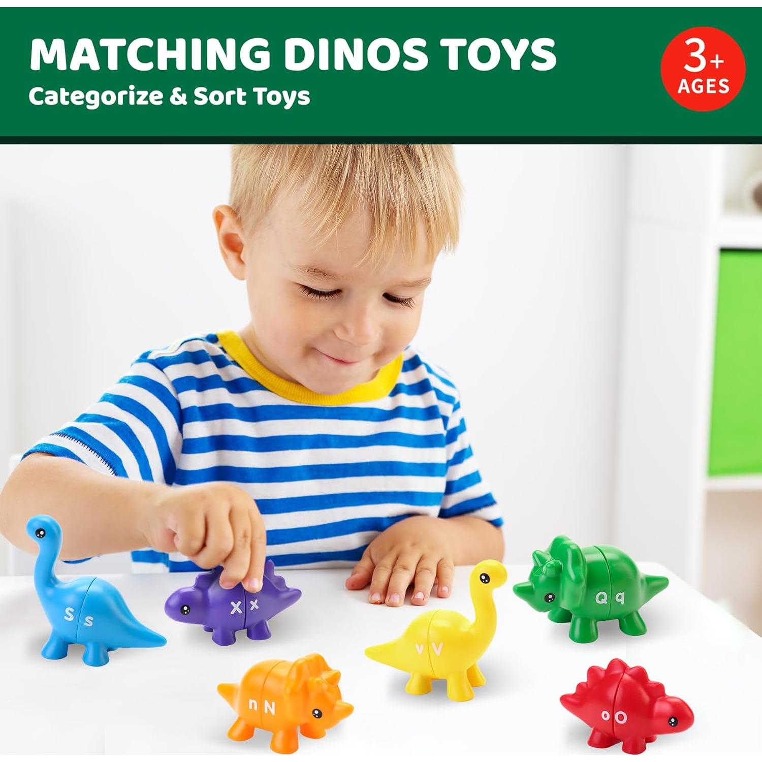 Juguete Educativo Dinosaurio Montessori 26 Piezas ABC