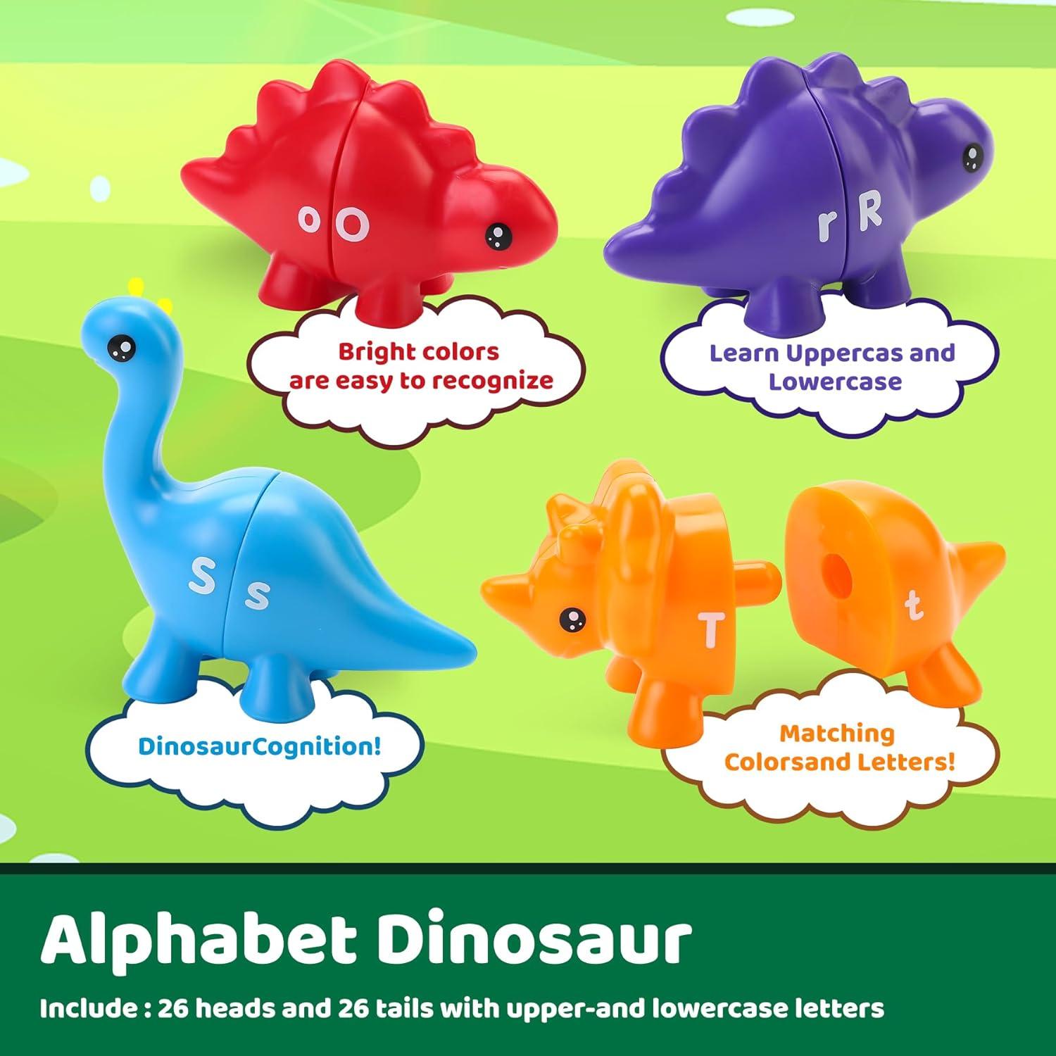 Juguete Educativo Dinosaurio Montessori 26 Piezas ABC