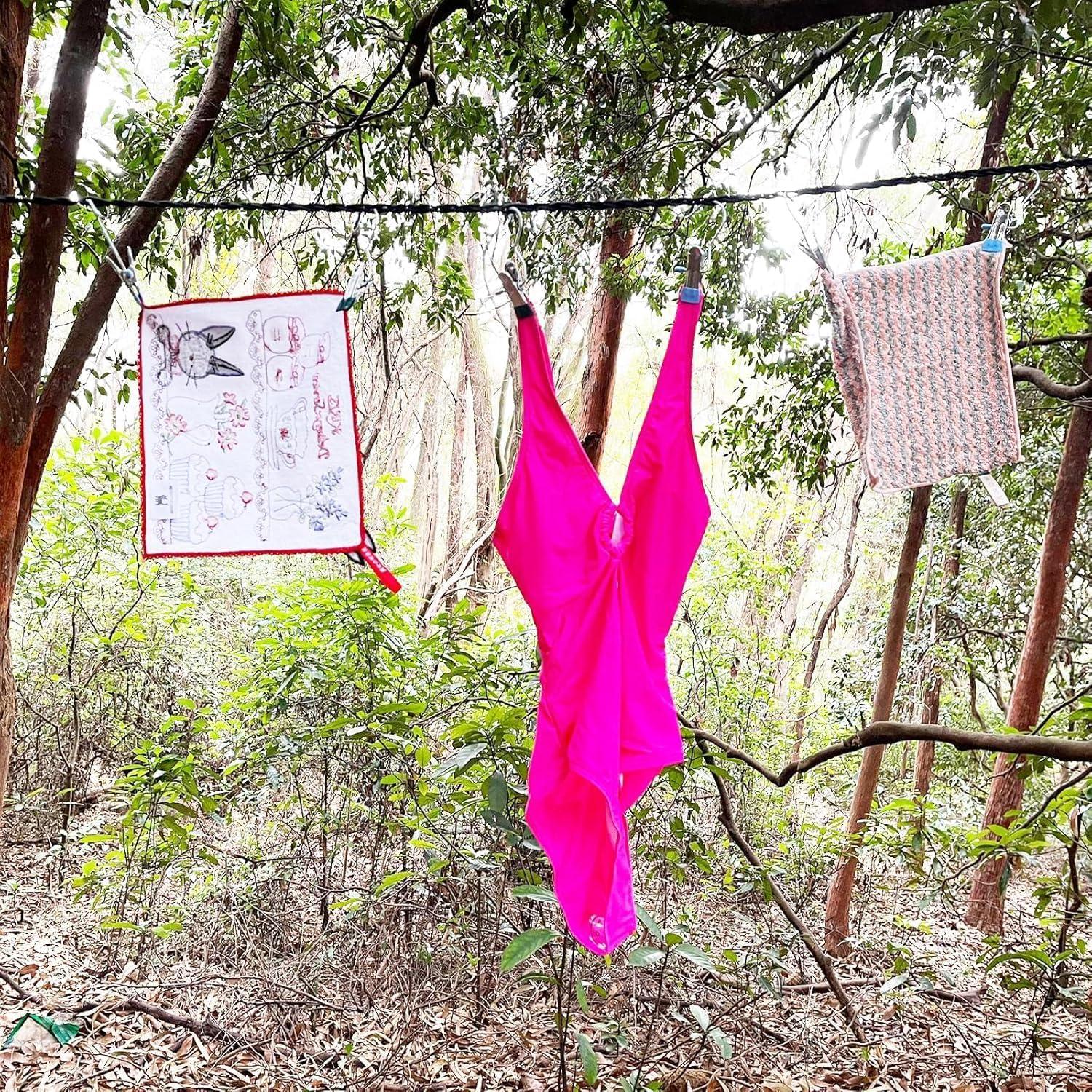 Cuerda de Secado de Ropa Retráctil AUXPhome 1.75m Antideslizante