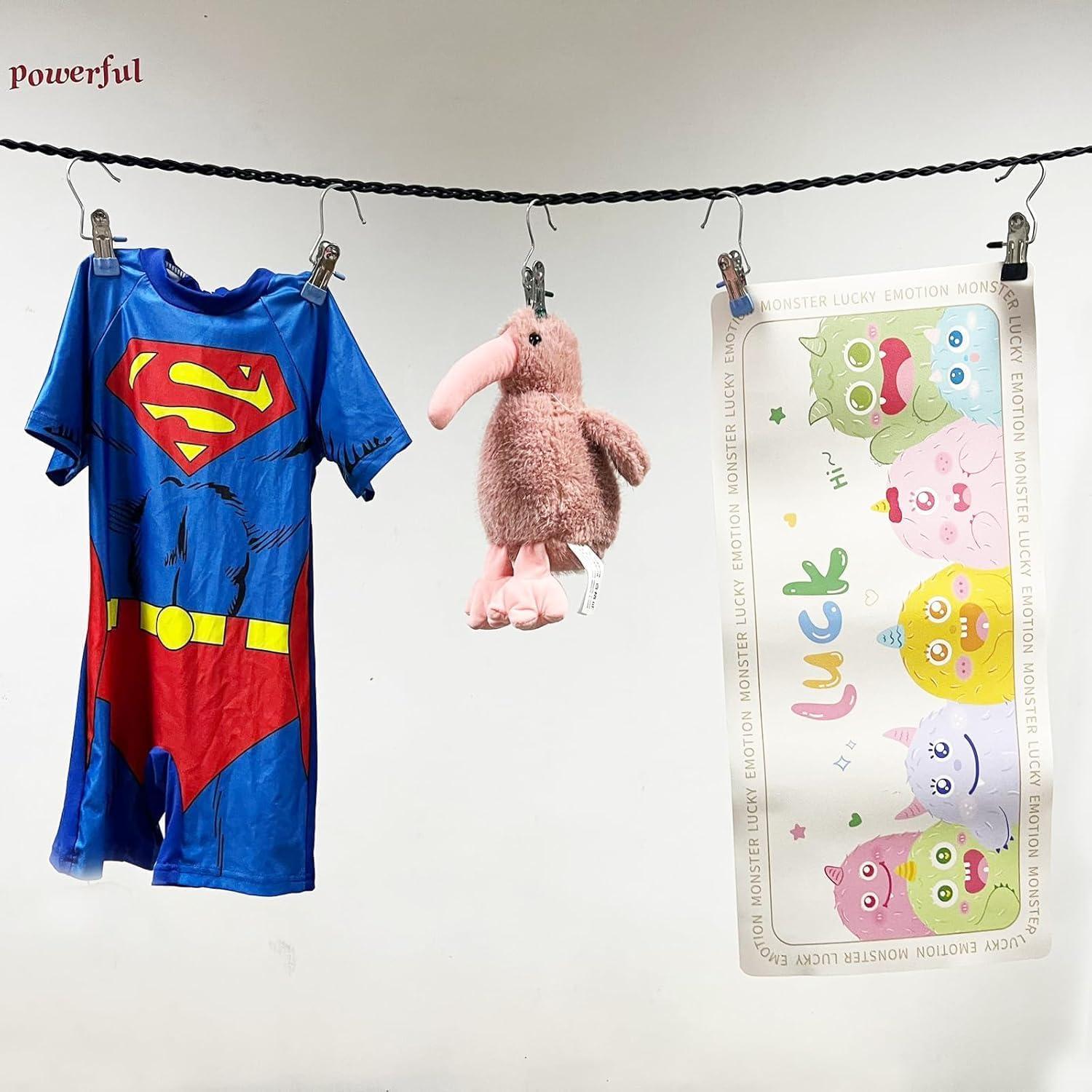 Cuerda de Secado de Ropa Retráctil AUXPhome 1.75m Antideslizante