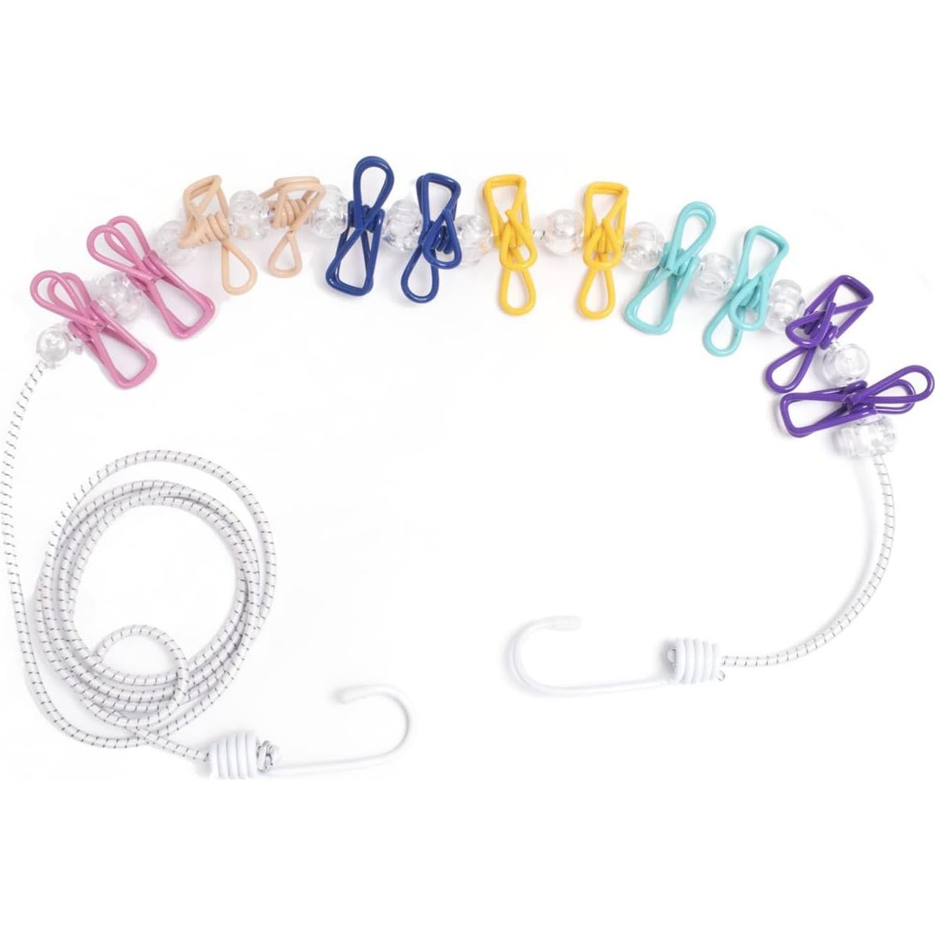 Cuerda de Ropa Portátil Retráctil Highsoner Wave 3.66m 12 Clips