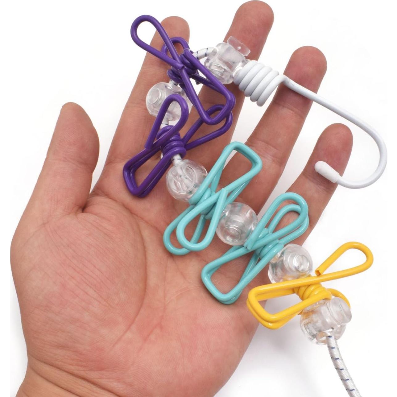 Cuerda de Ropa Portátil Retráctil Highsoner Wave 3.66m 12 Clips