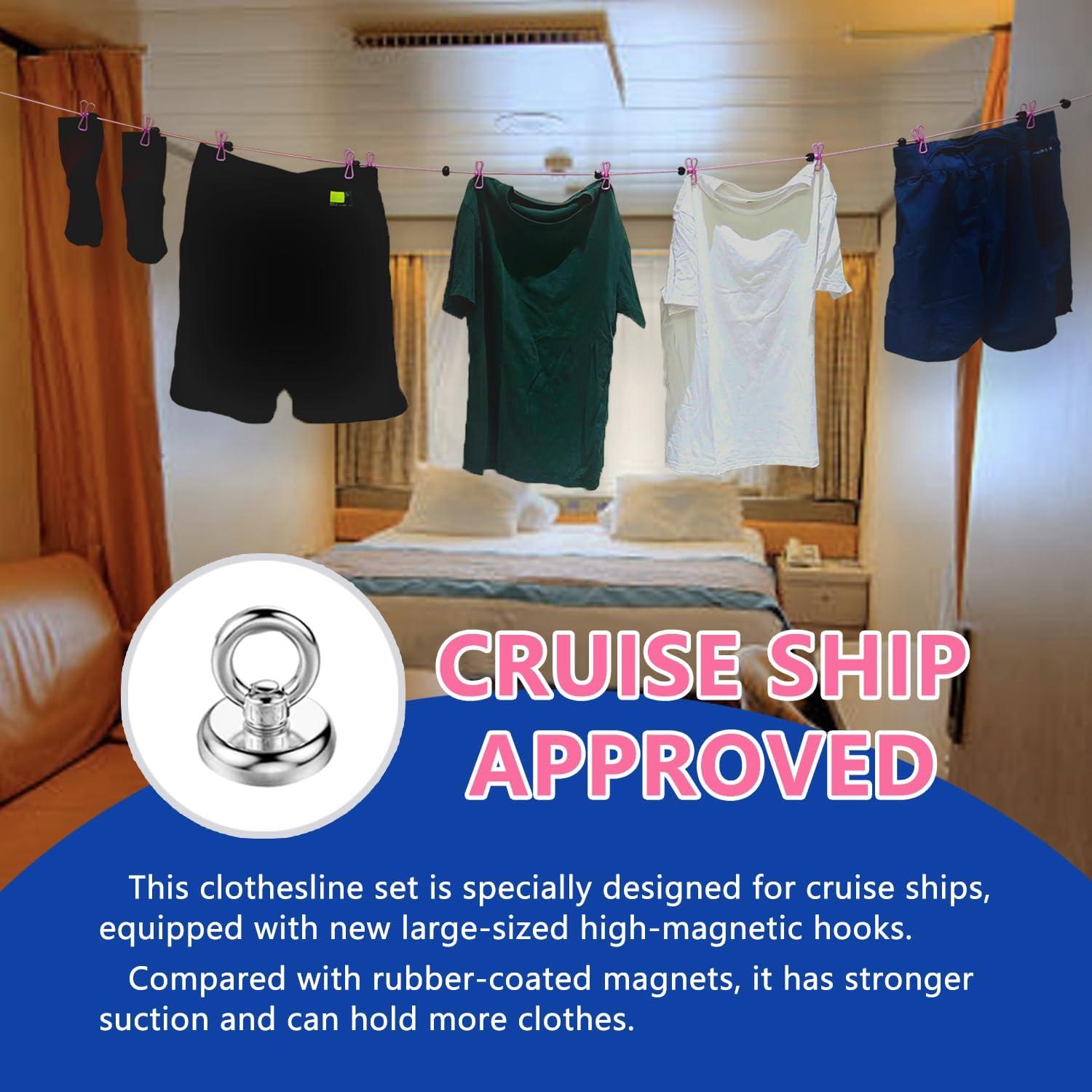 Línea de Ropa Retráctil Magnética LAIDOLAILA Azul 3.66m