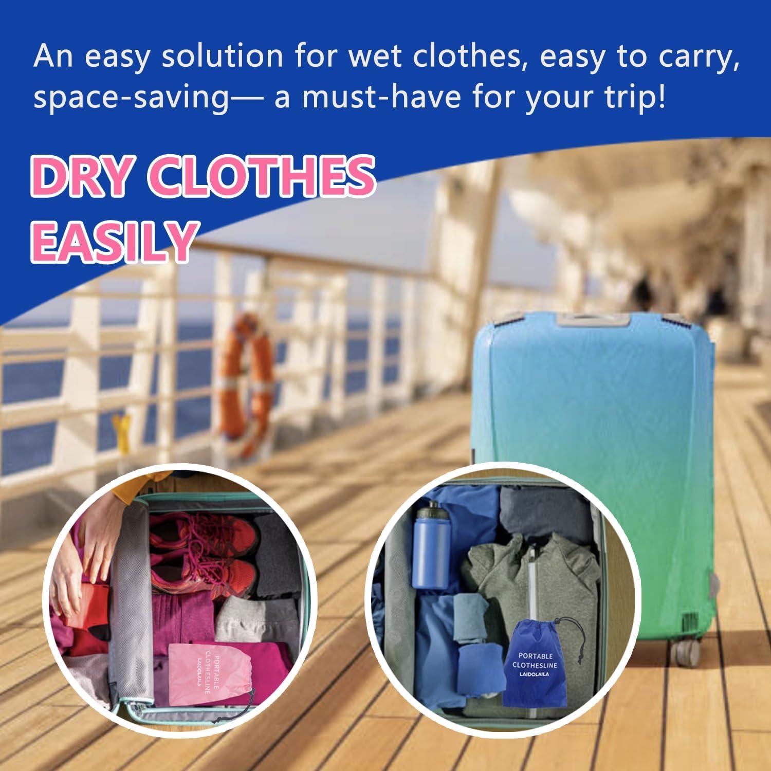 Línea de Ropa Retráctil Magnética LAIDOLAILA Azul 3.66m