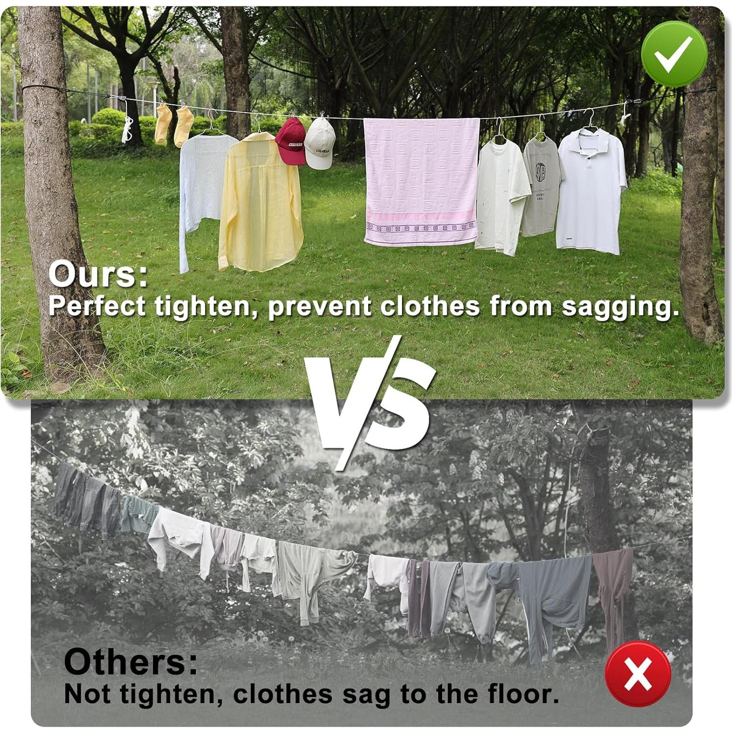 Cuerda de Ropa Retráctil Packgoape 5.8m Alta Resistencia