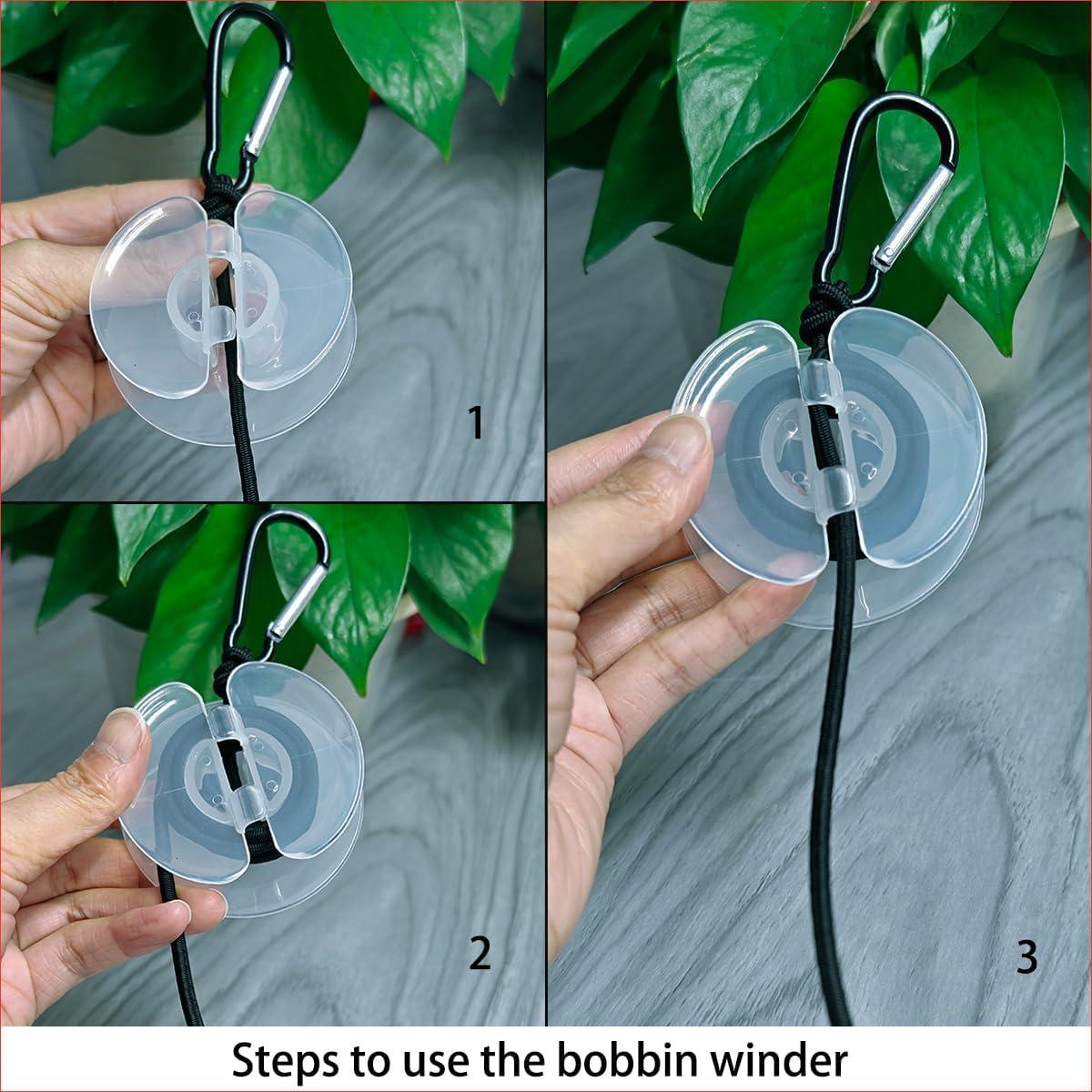 Cuerda de Ropa Elástica SIWUKEH 1.8m con Carrete y Tornillos