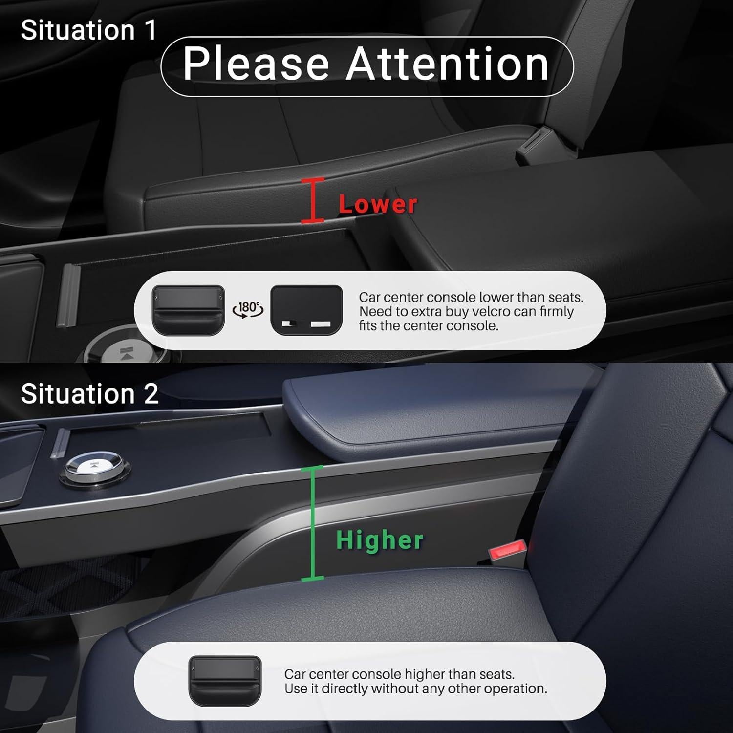 Organizador de Espacio entre Asientos Wanfuder Cuero Negro Ajustable