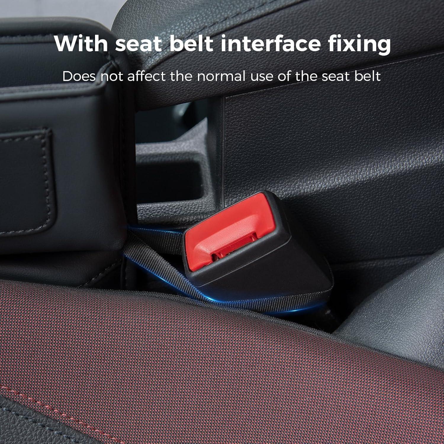 Organizador de Asiento de Coche ALIOBC de Cuero Sintético Negro