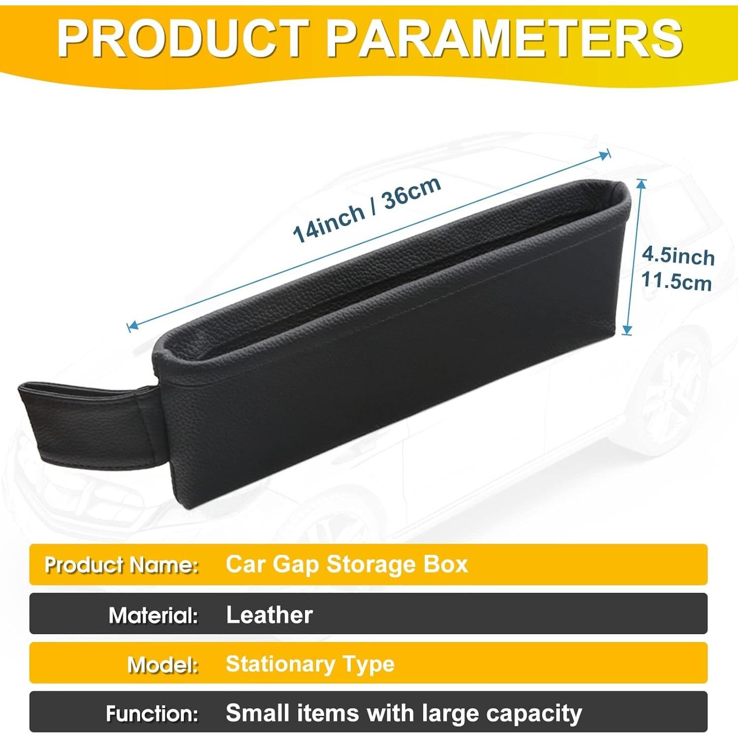 Organizador de Espacio entre Asientos de Coche BubabyZZ Negro