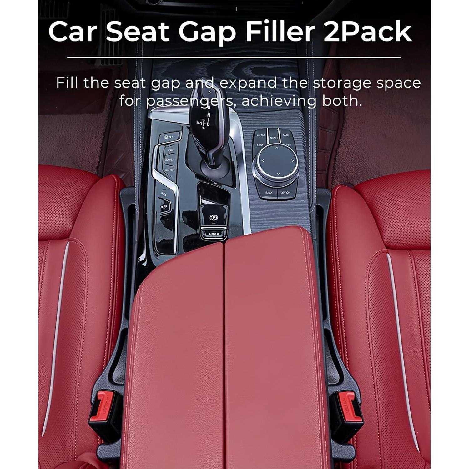 Relleno Espacio Asientos Coche EnzeroTools - Paquete 2 Negro