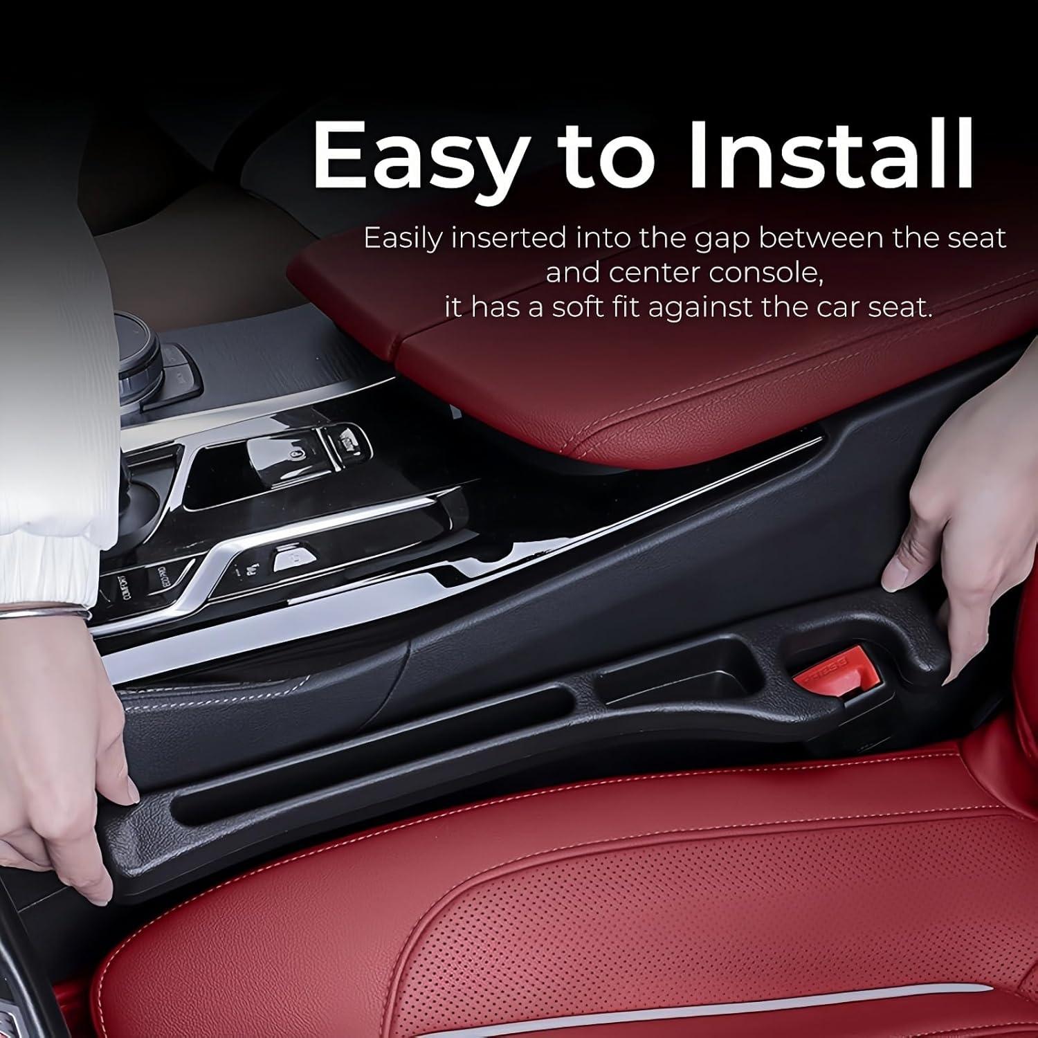 Relleno Espacio Asientos Coche EnzeroTools - Paquete 2 Negro