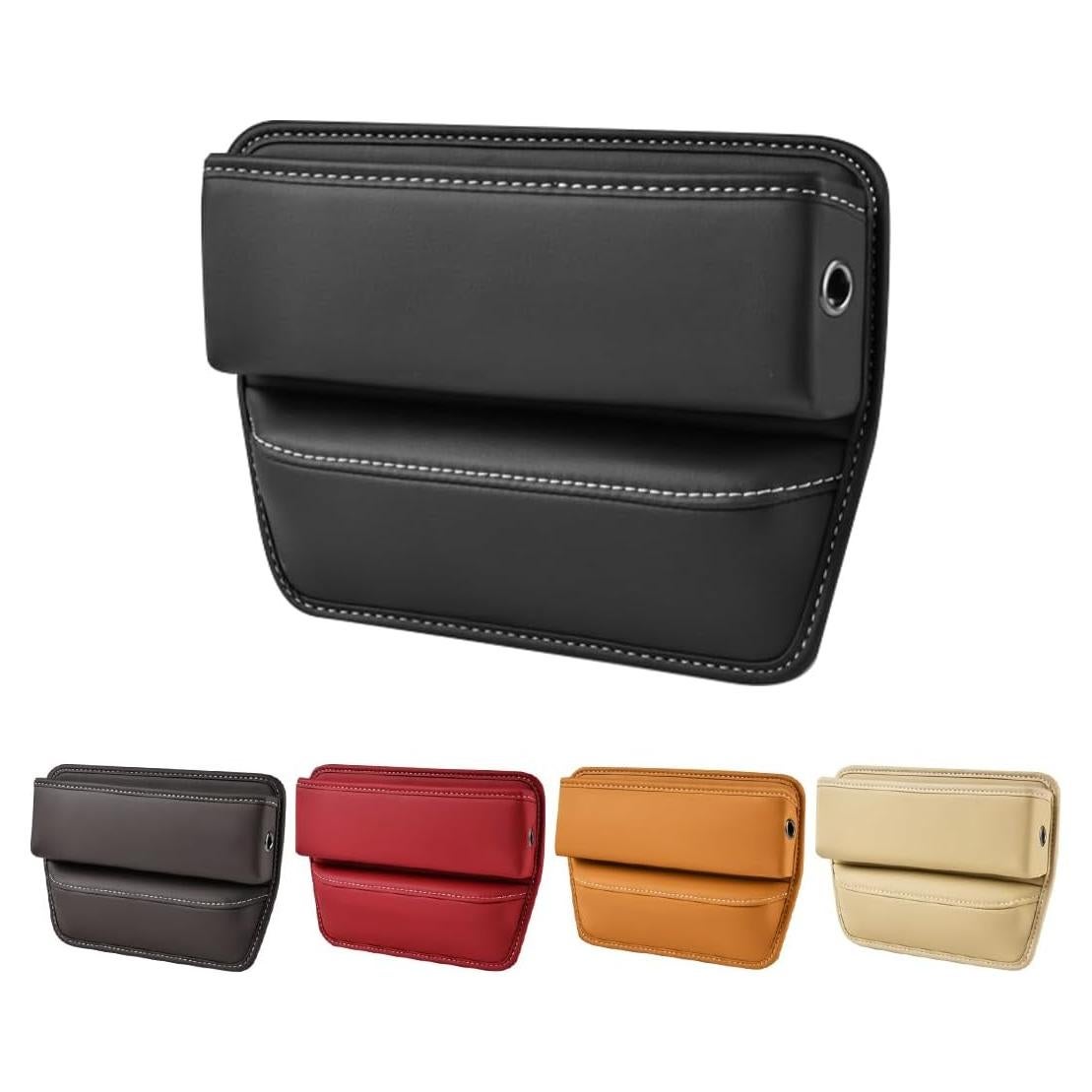 Organizador de Espacio entre Asientos Kewucn - Cuero Sintético Negro