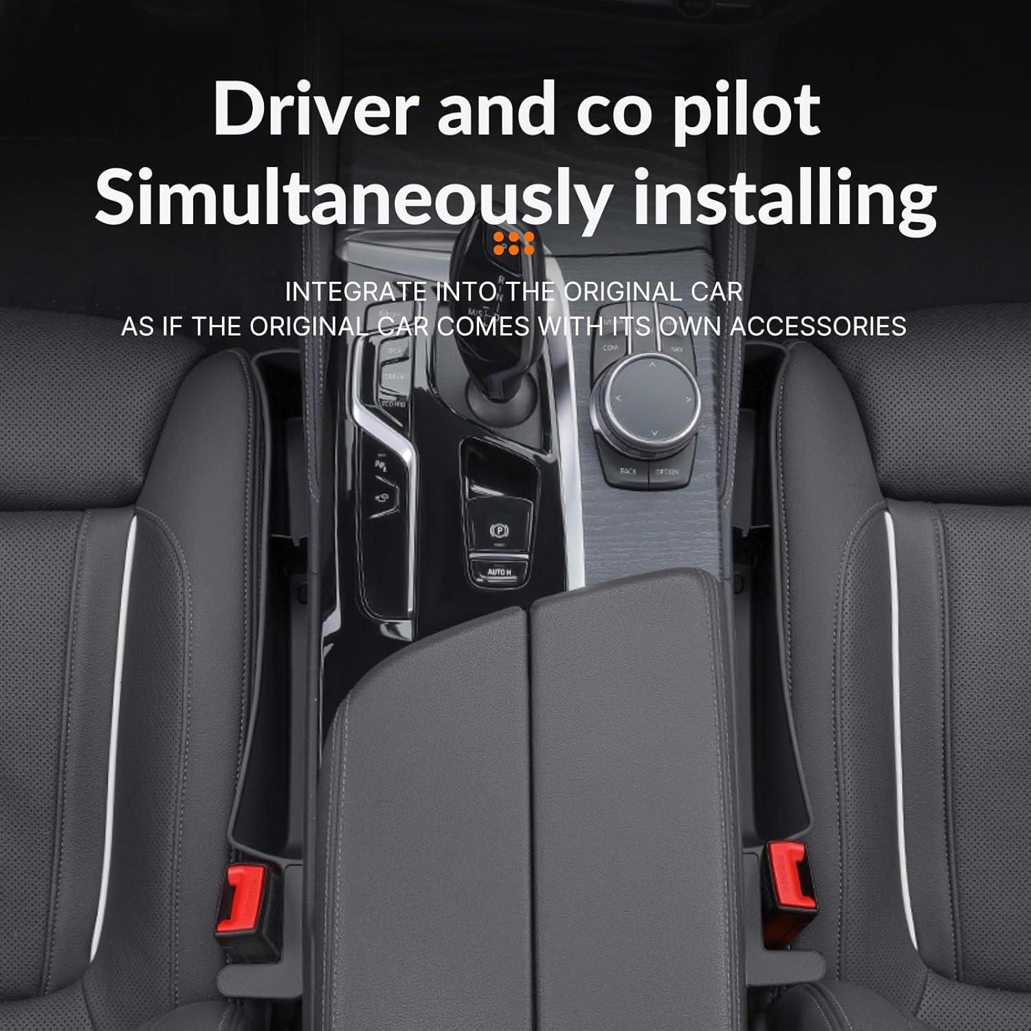 Organizador de Espacio entre Asientos Tmengdao - 2 Unidades Negro