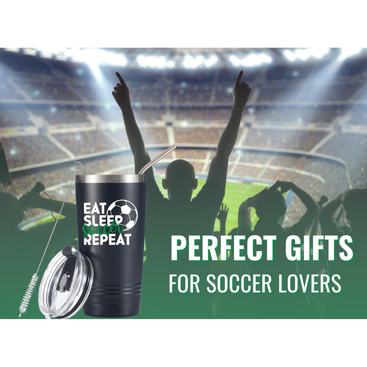 Taza de Viaje Onebttl 20oz Negra para Entrenador de Fútbol