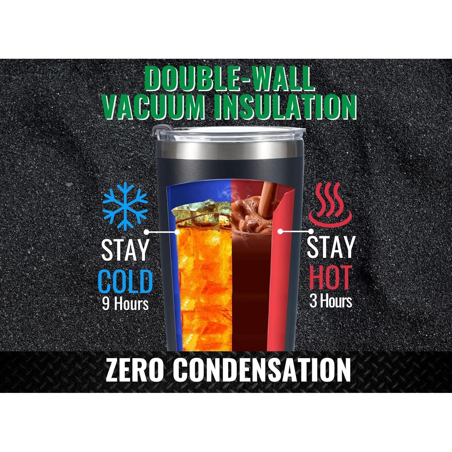 Taza de Viaje Onebttl 20oz Negra para Entrenador de Fútbol