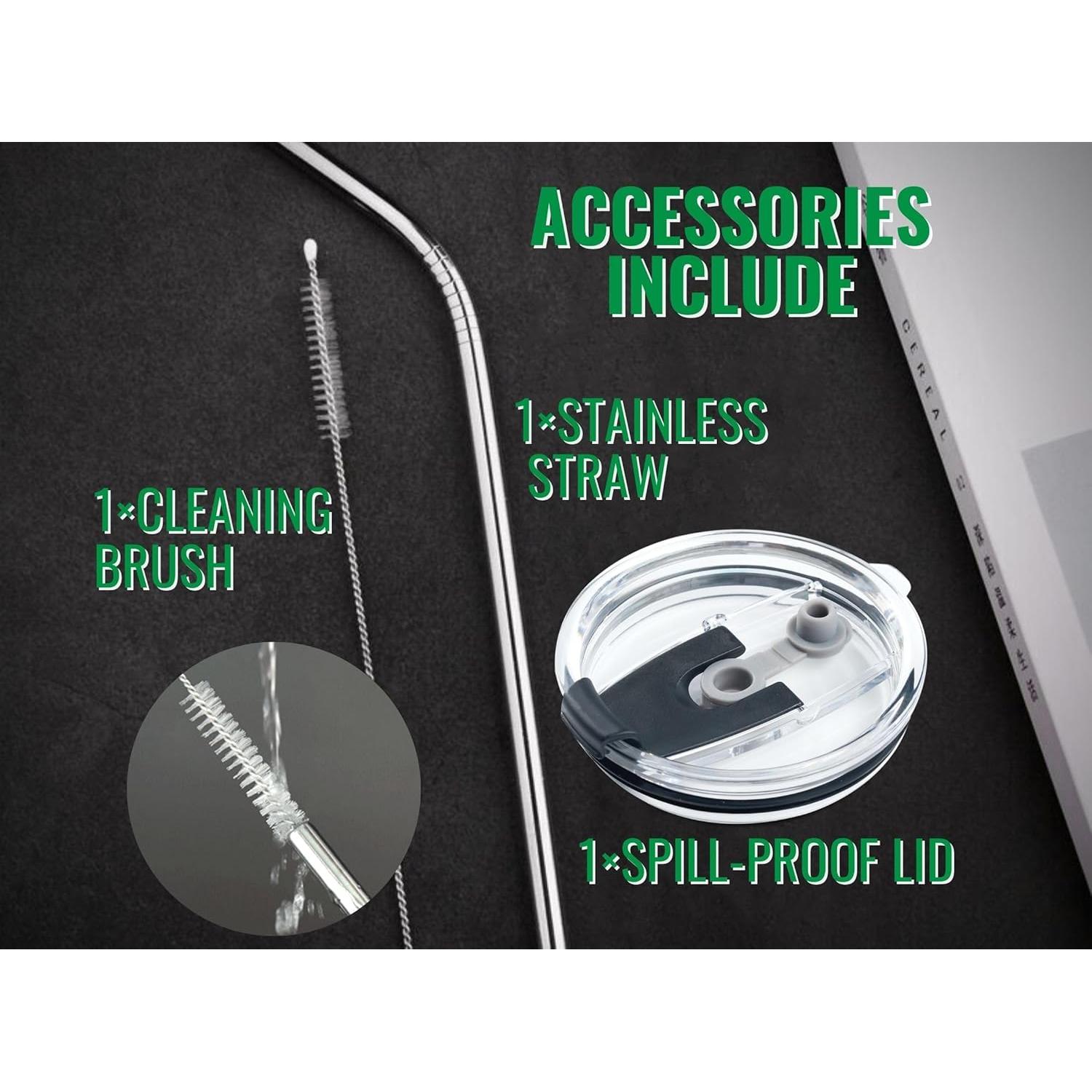 Taza de Viaje Onebttl 20oz Negra para Entrenador de Fútbol