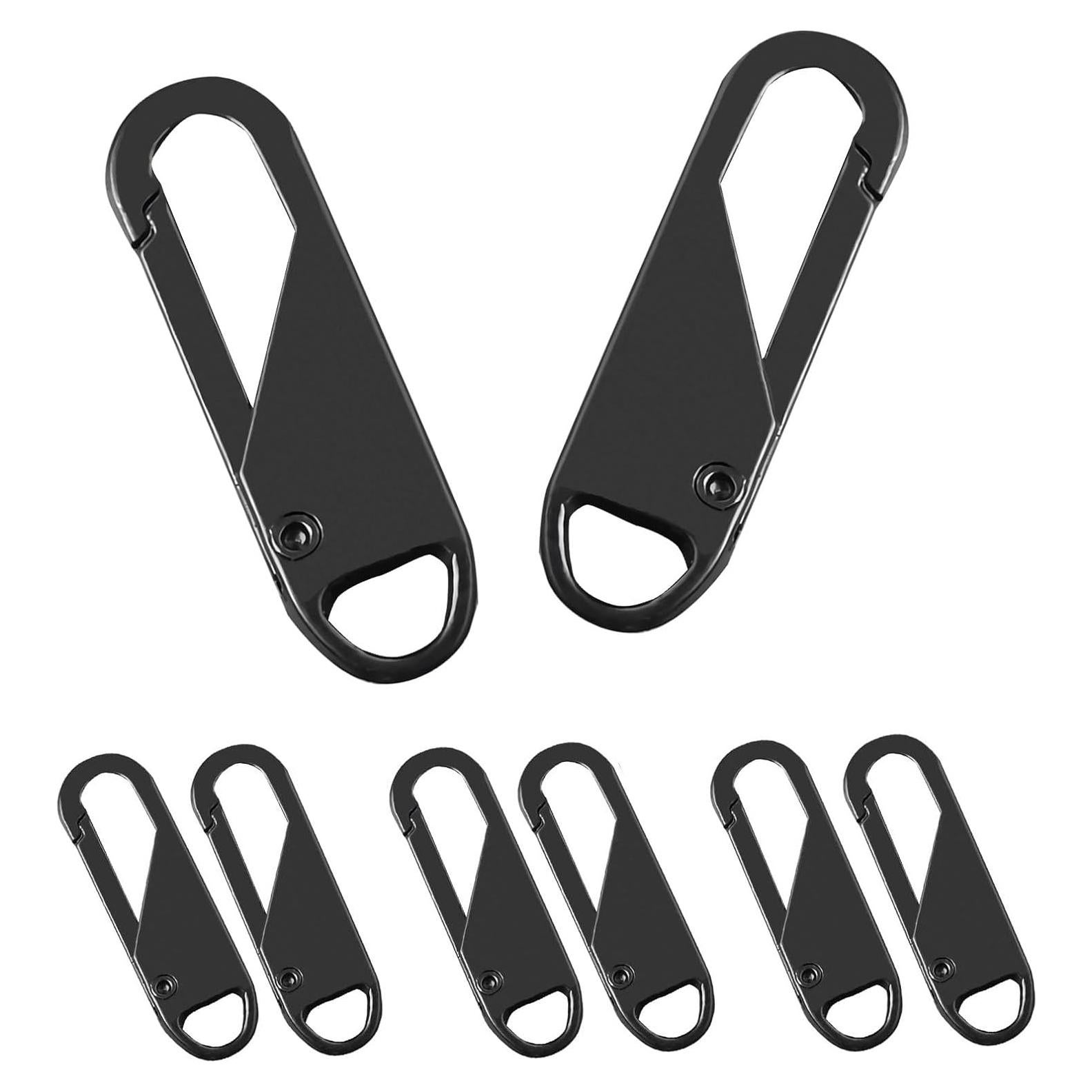 Tiradores de Cremallera Deoward 6 PCS Metal Negro 36mm