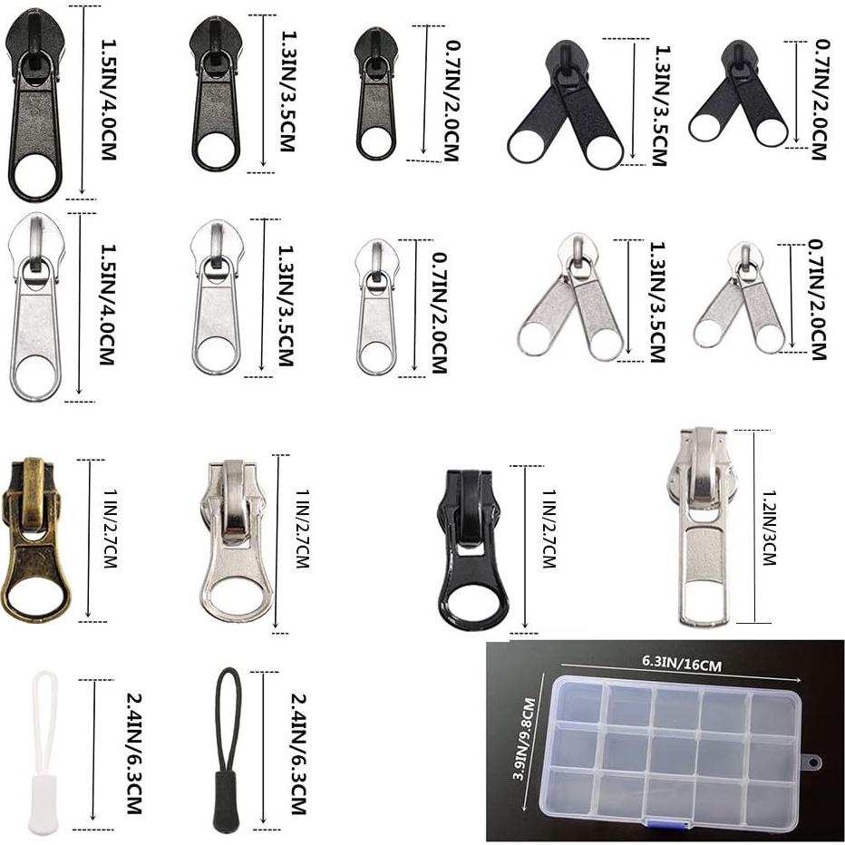 Kit de Reparación de Cremalleras Meikeer 252 Piezas Universal