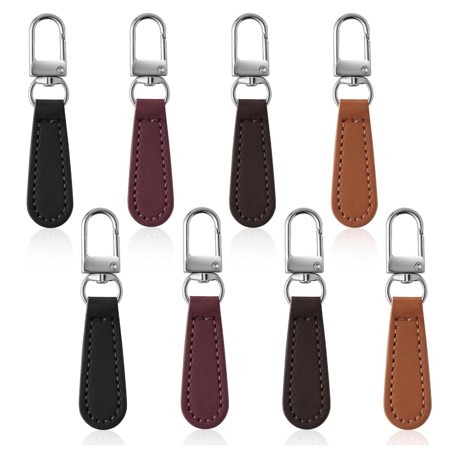 Tiradores de Cremallera Deoward con Mango de Cuero - 8 PCS